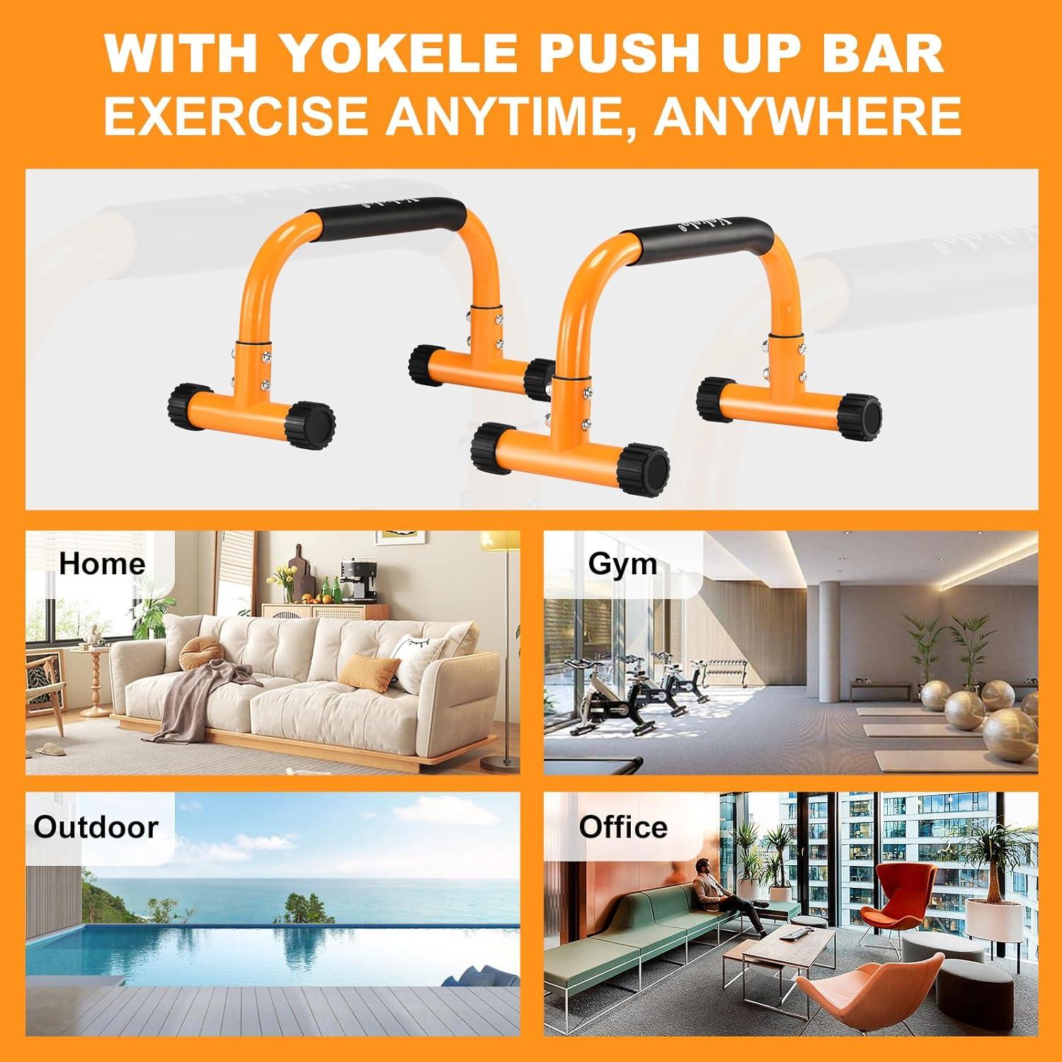 Barra de Flexiones Yokele 24 cm Antideslizante para Calistenia