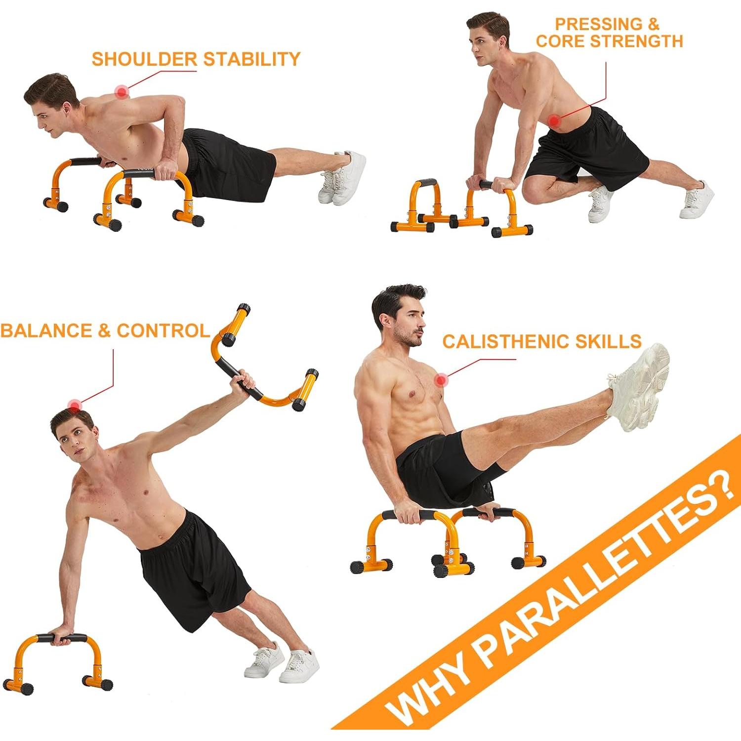 Barra de Flexiones Yokele 24 cm Antideslizante para Calistenia