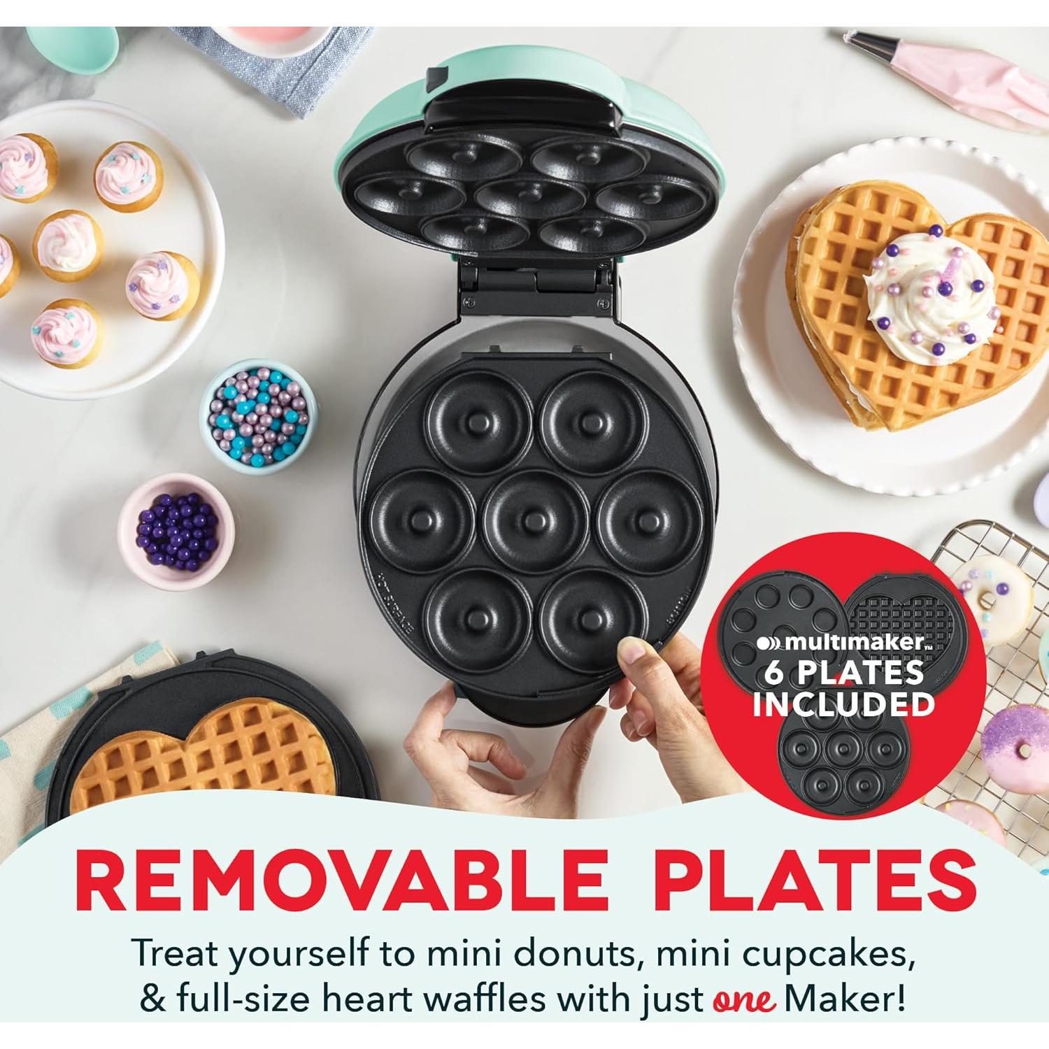 Sistema MultiMaker DASH 3 en 1 para Mini Donas y Cupcakes