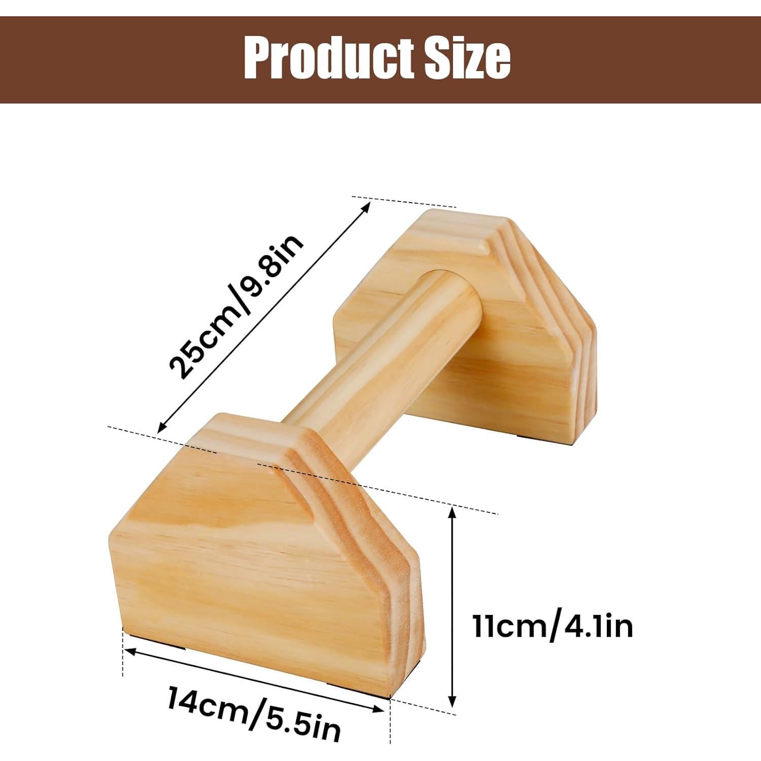 Barras de Flexiones KOUISYY de Madera Antideslizantes