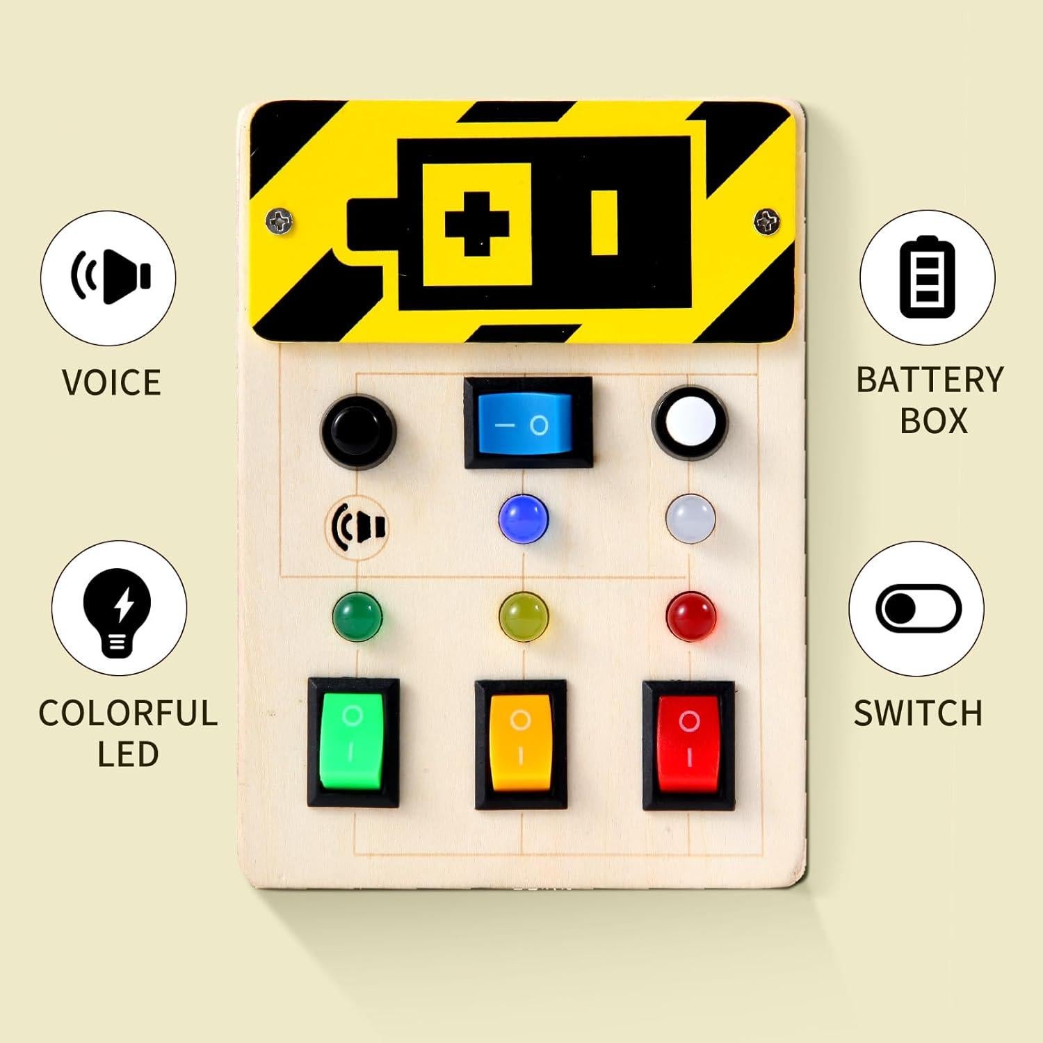 Tablero Ocupado Montessori Asweets LED para Niños 12,7x9,1cm