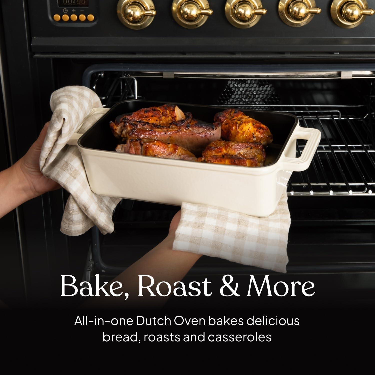 Horno de Pan TOMO 25,4 cm Hierro Fundido con Tapa Vapor