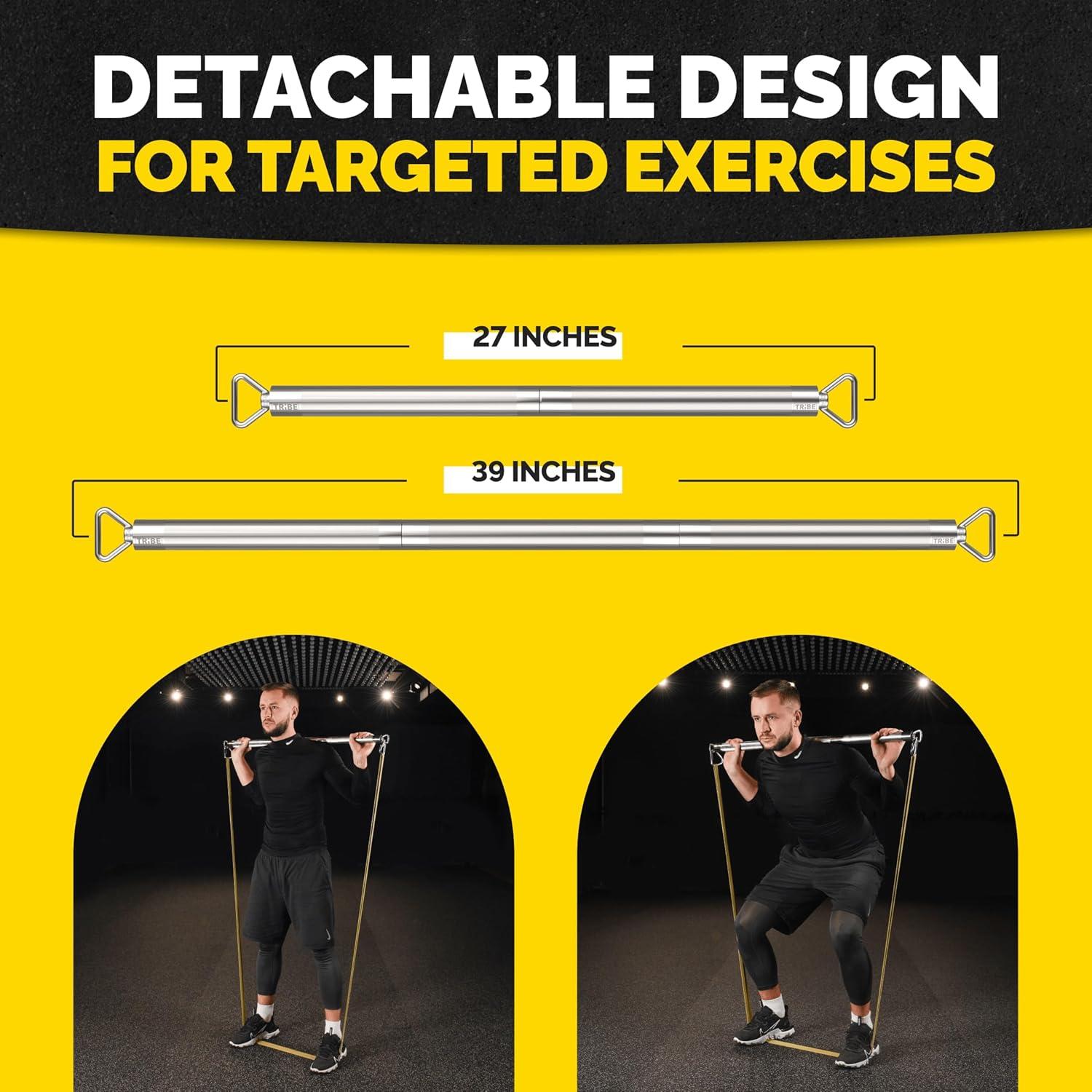 Barra de Bandas de Resistencia Tribe Lifting - Acero 0,91 kg