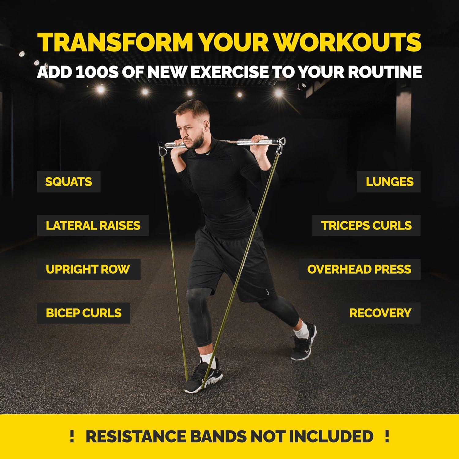 Barra de Bandas de Resistencia Tribe Lifting - Acero 0,91 kg