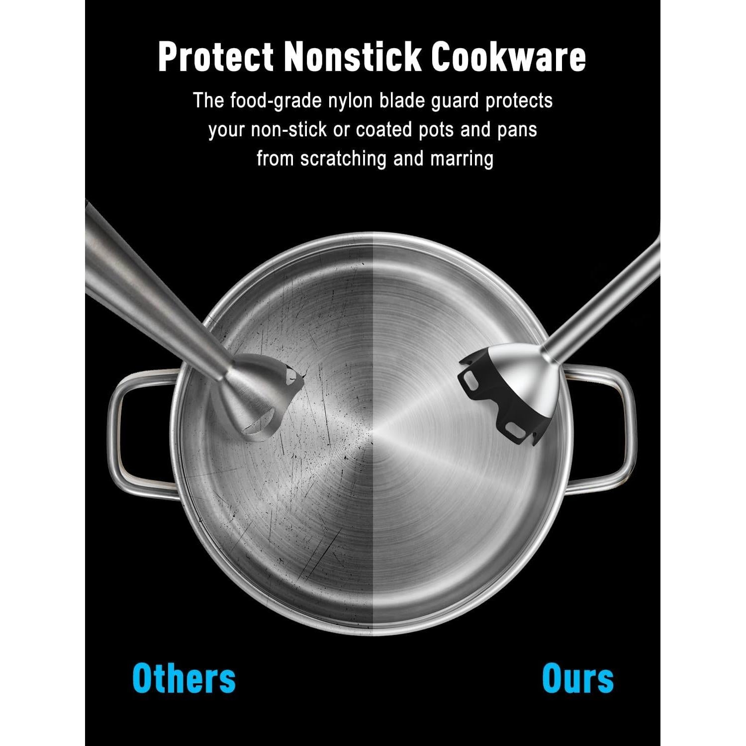 Batidora de Inmersión SHEANLAH 1000W 25 Velocidades Titanio