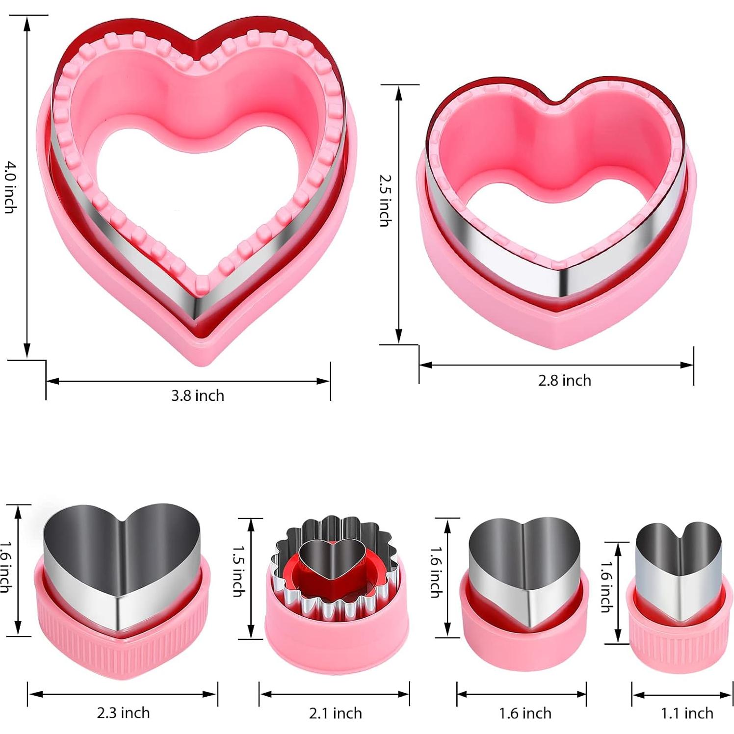 Juego de Cortadores de Galletas Corazón BakingWorld 6 Pcs