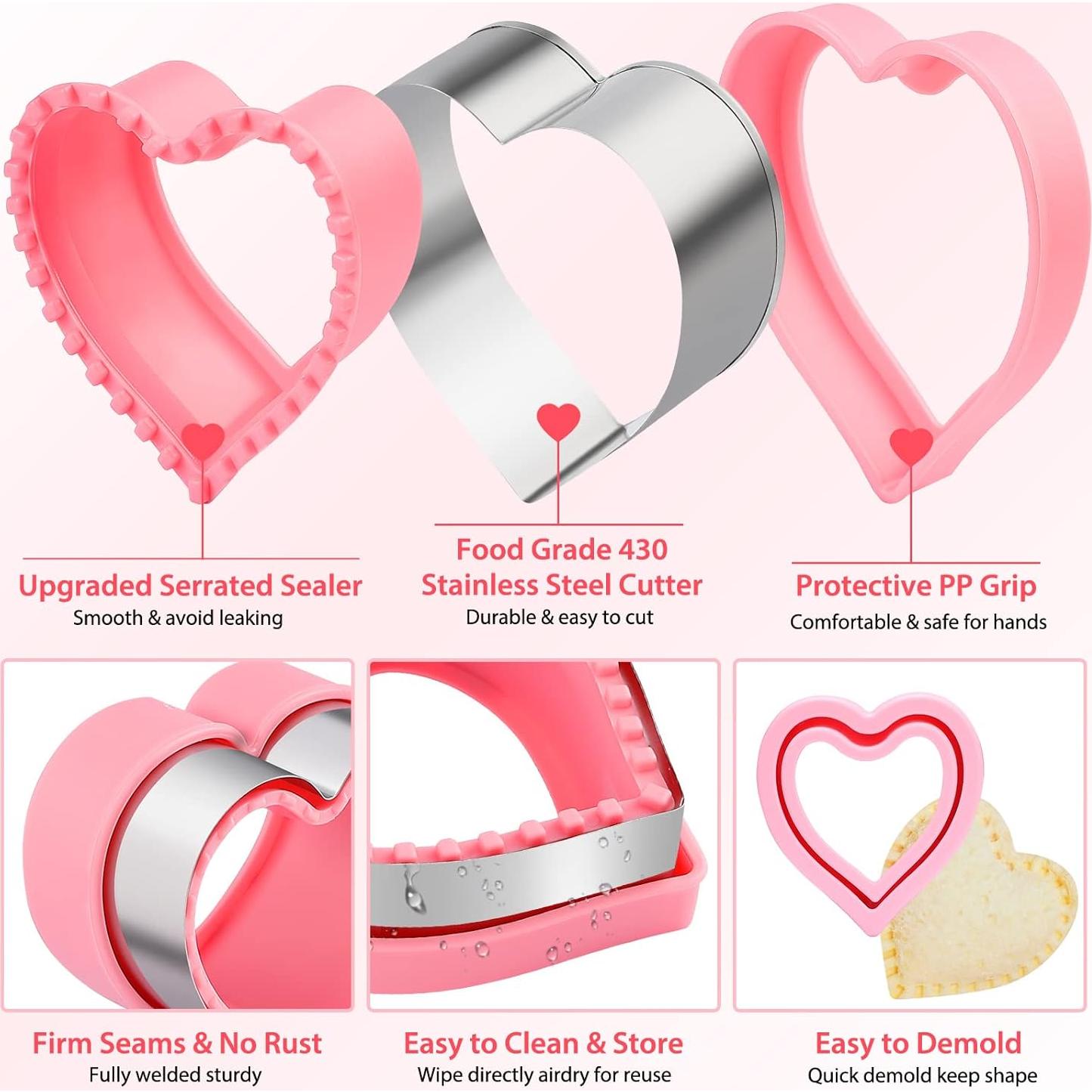 Juego de Cortadores de Galletas Corazón BakingWorld 6 Pcs