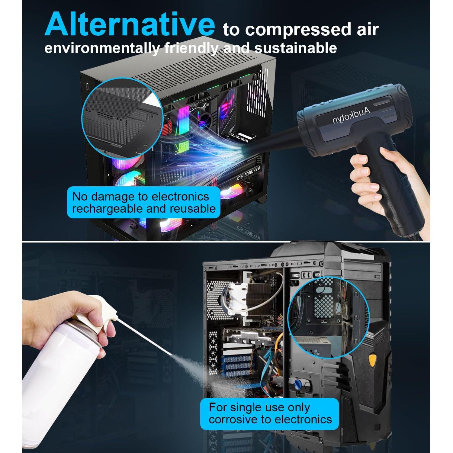 Soplador de Aire Comprimido Audkotyn 250-550W Negro