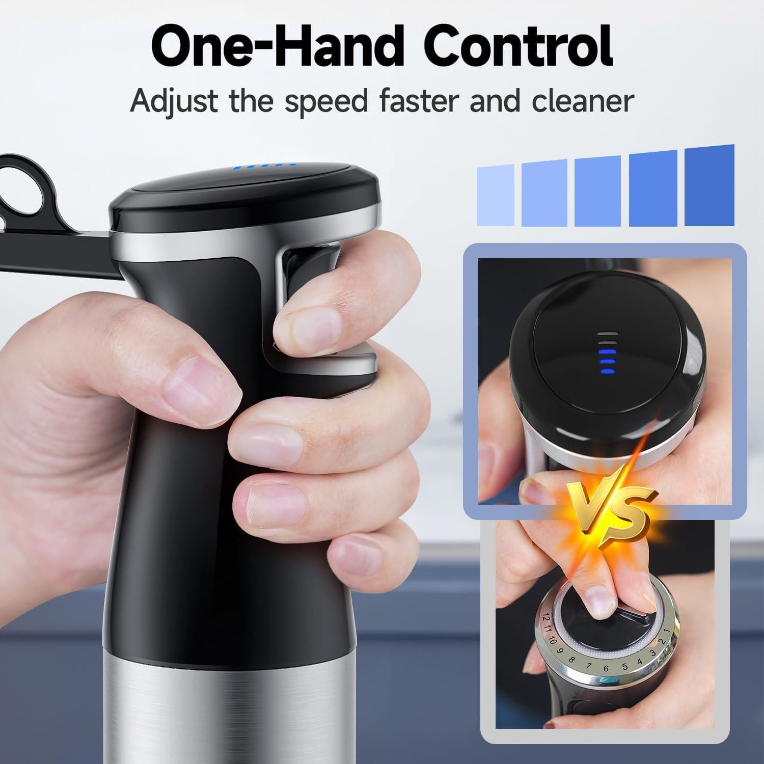 Batidora de Inmersión Turelar 800W con Accesorios 5 en 1