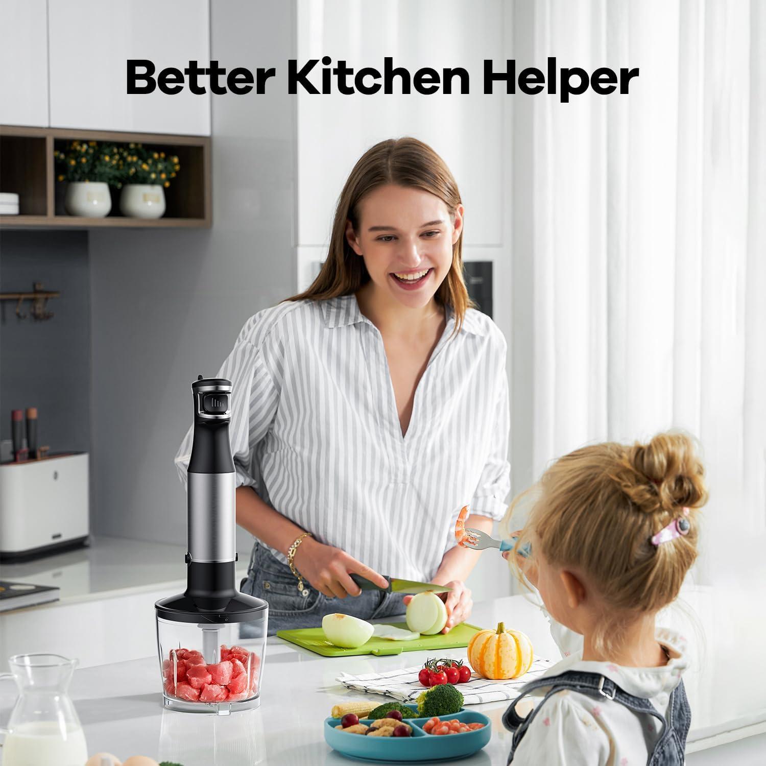 Batidora de Inmersión Turelar 800W con Accesorios 5 en 1