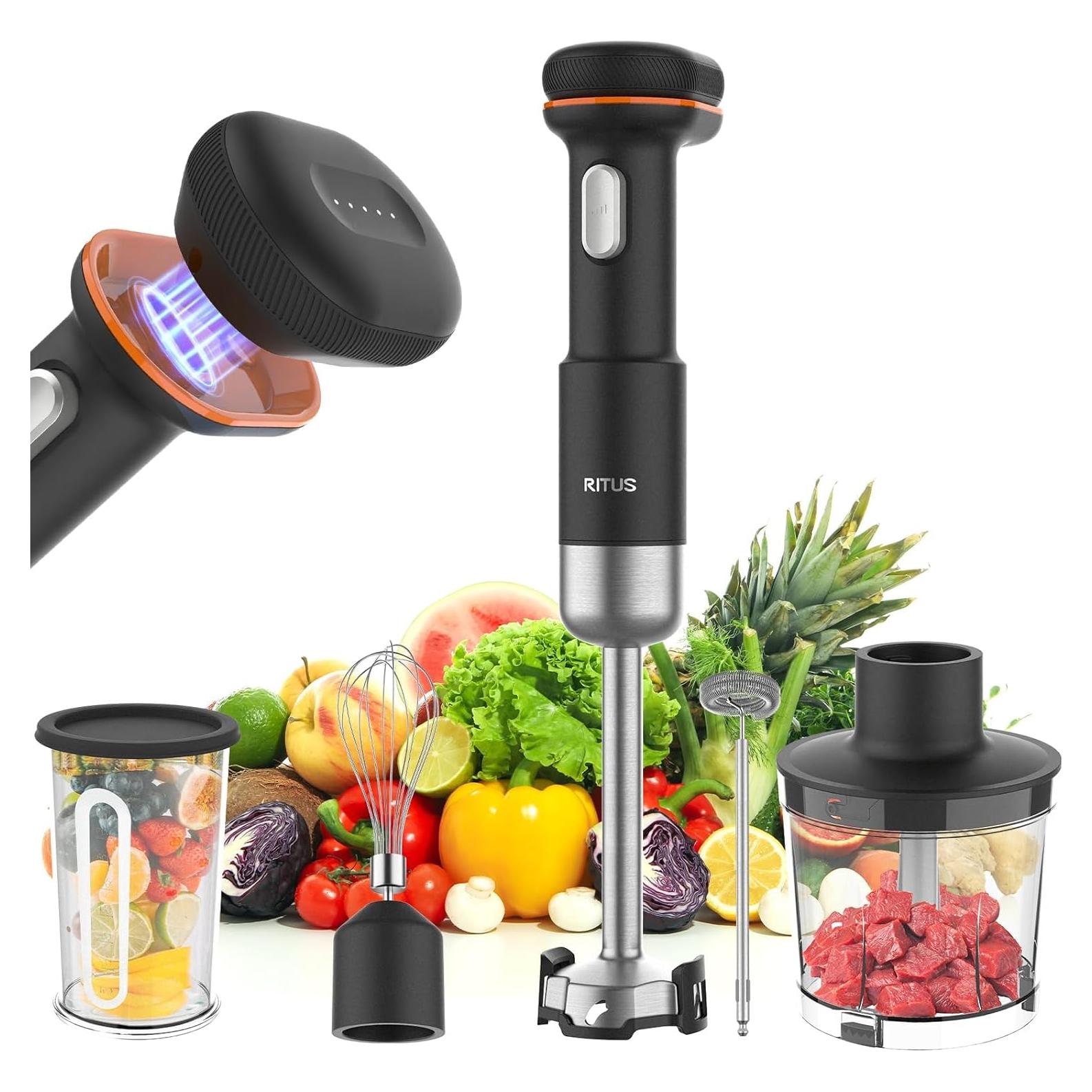 Batidora de Inmersión Inalámbrica Ritus 5 en 1 13000RPM