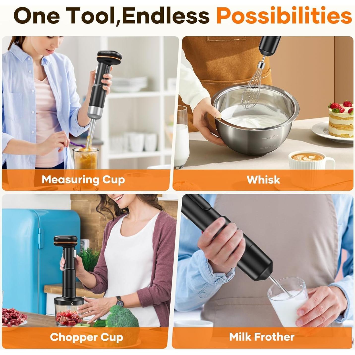 Batidora de Inmersión Inalámbrica Ritus 5 en 1 13000RPM