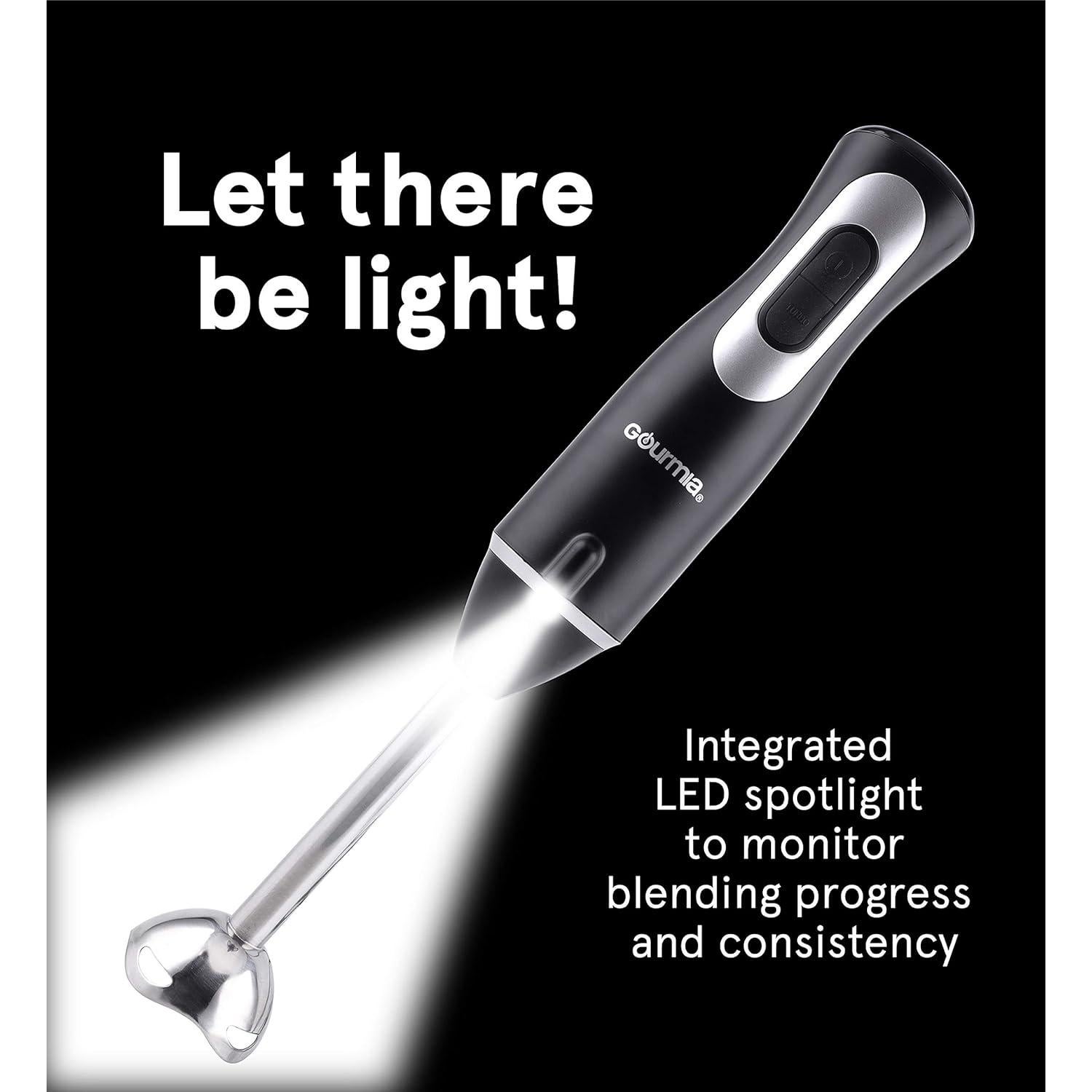 Batidora de Inmersión Gourmia GHB2360 12 Velocidades 300W