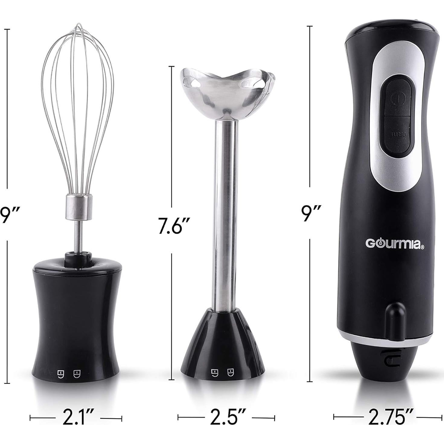 Batidora de Inmersión Gourmia GHB2360 12 Velocidades 300W