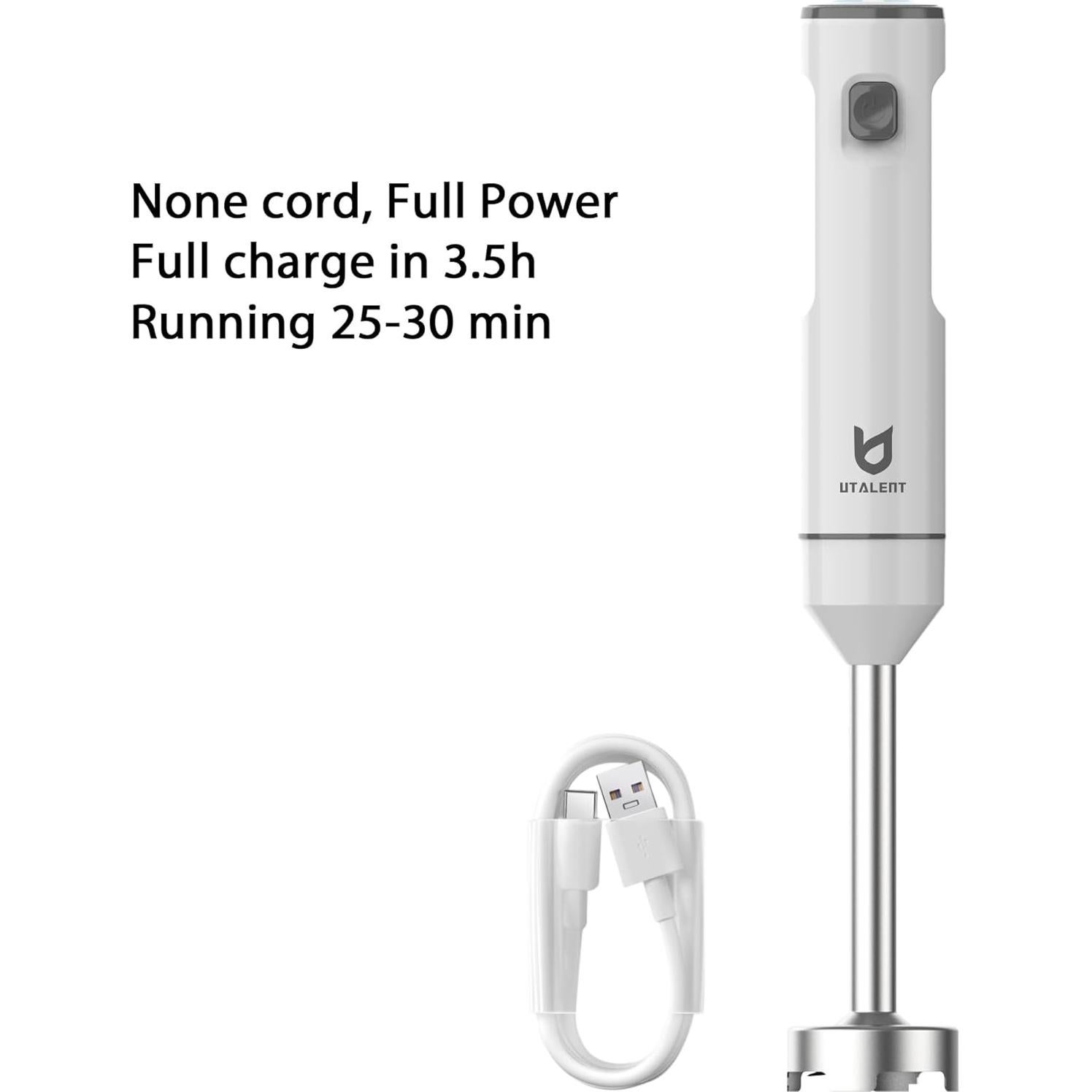 Batidora de Mano Inalámbrica UTALENT TL6001 500ml Recargable