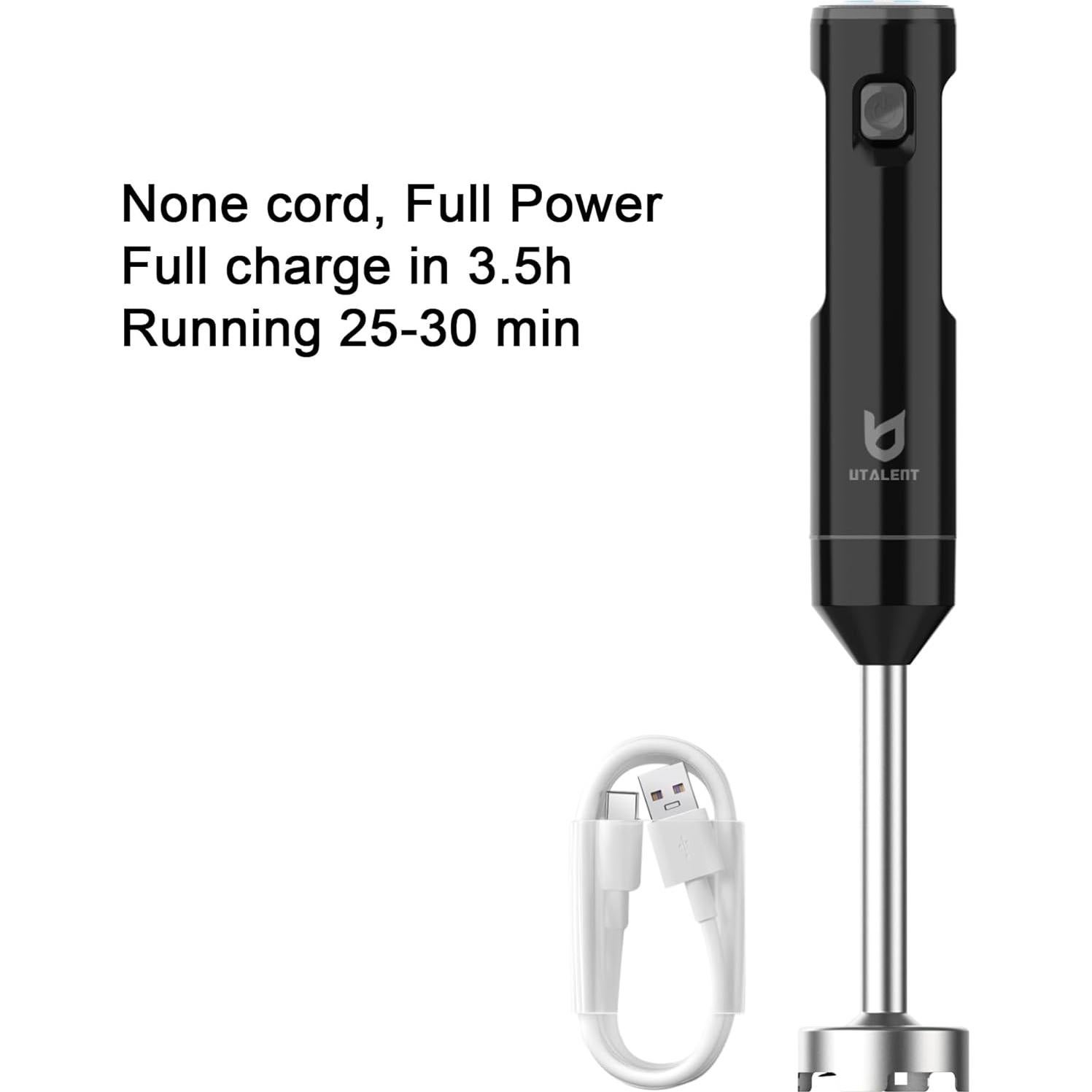 Batidora de Mano Inalámbrica UTALENT TL6001 600ml Recargable