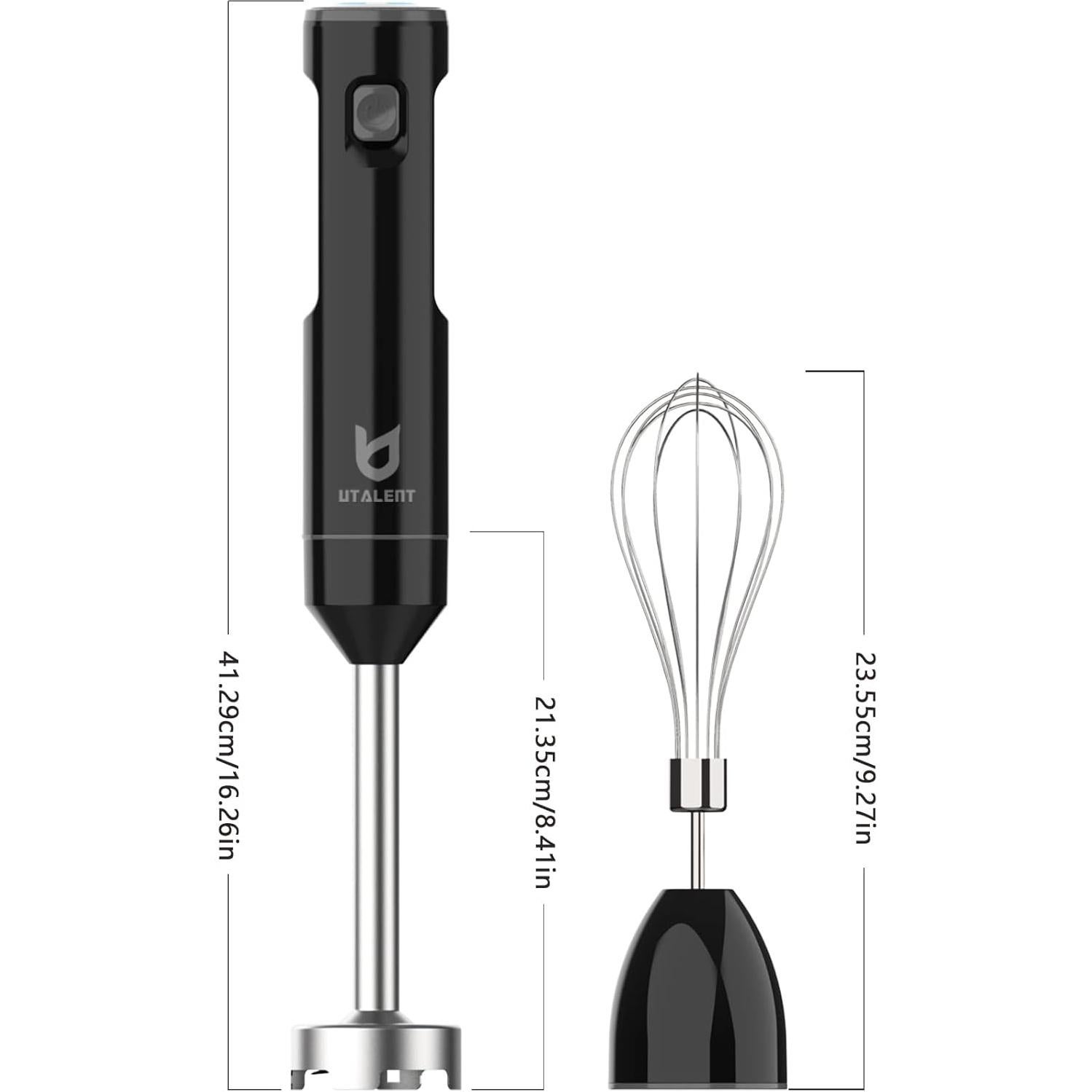Batidora de Mano Inalámbrica UTALENT TL6001 20.32 cm Recargable