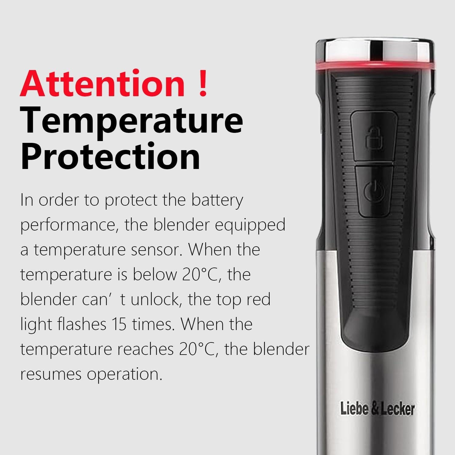 Mezclador de Mano Liebe&Lecker Sin Cable 8 Velocidades