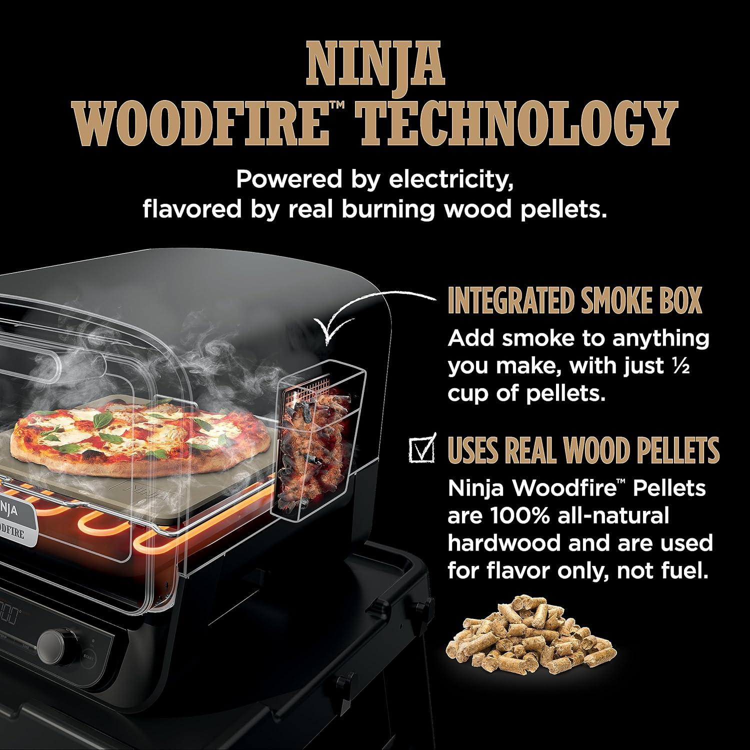 Horno de Pizza Ninja Woodfire 8-en-1 Eléctrico 371°C