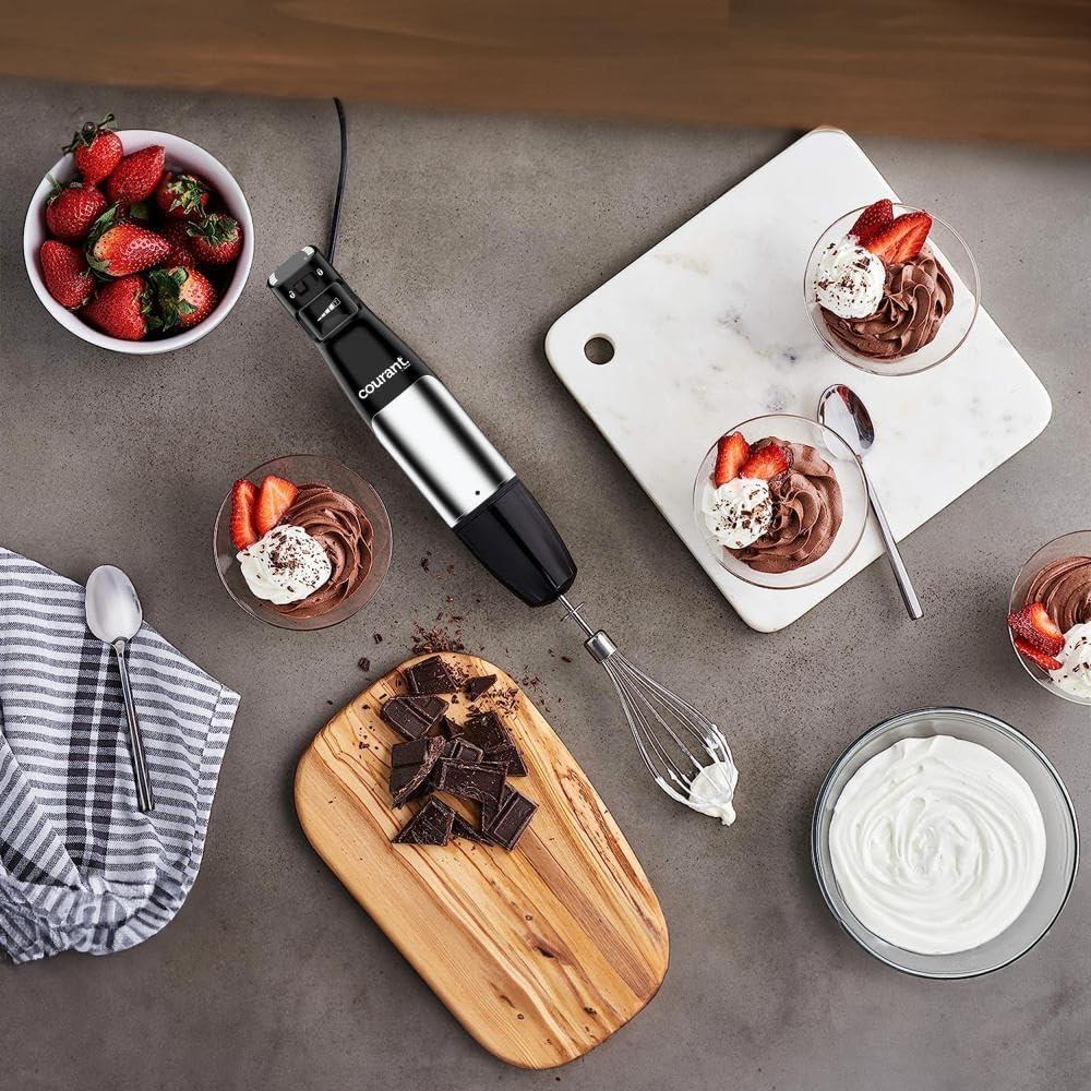 Batidora de Mano Courant CHB-4004STK 400W 4 en 1 Acero Inoxidable