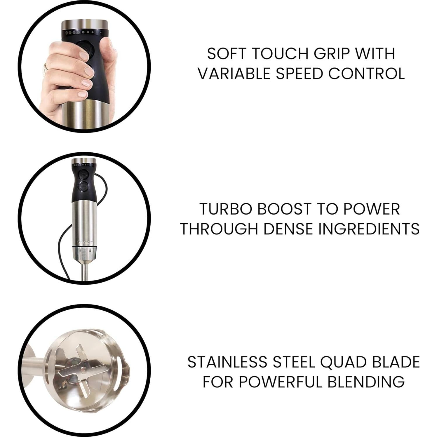 Batidora de Inmersión Kenmore 400W con Accesorios - 700ml
