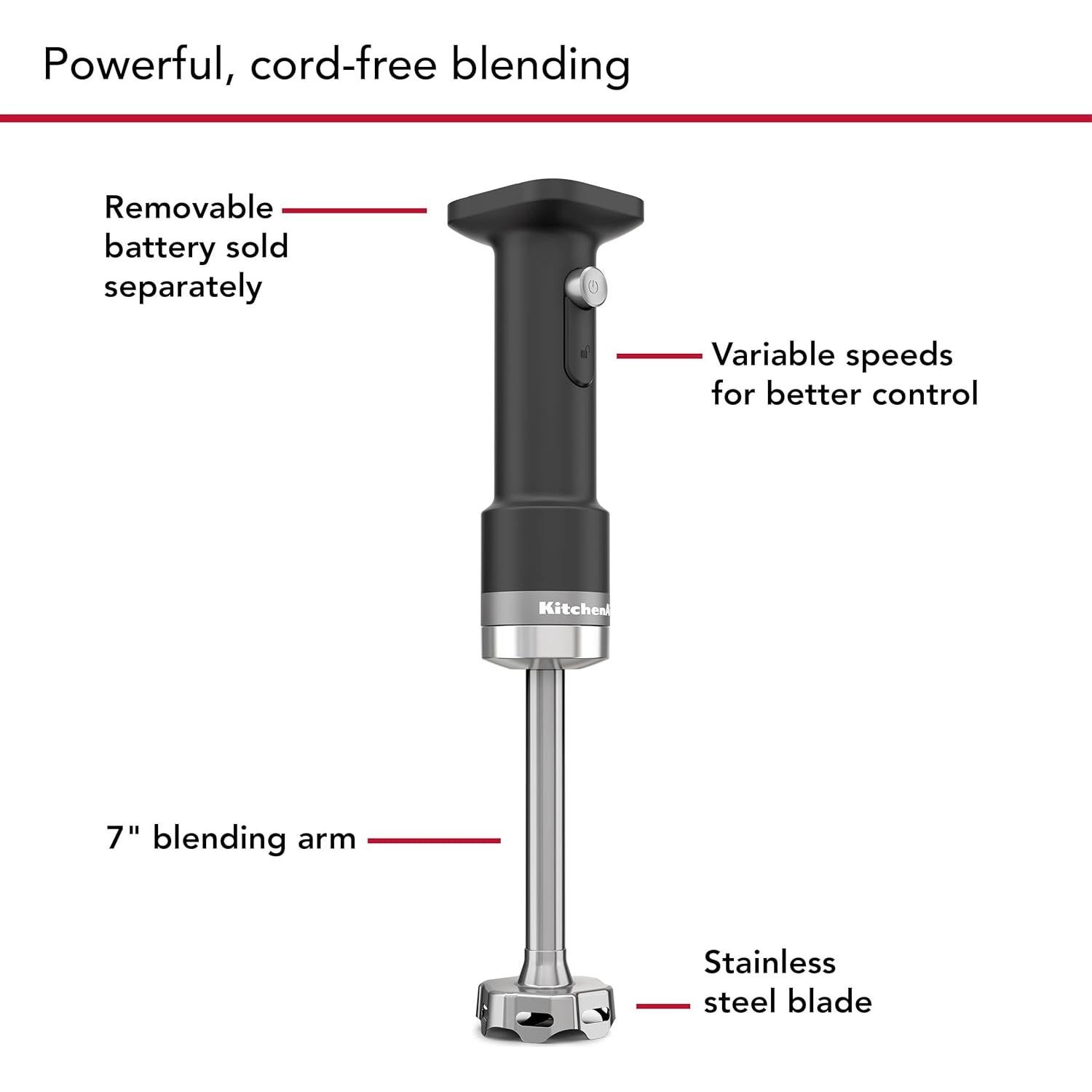 Batidora de Mano Inalámbrica KitchenAid Go 12V - 30 min