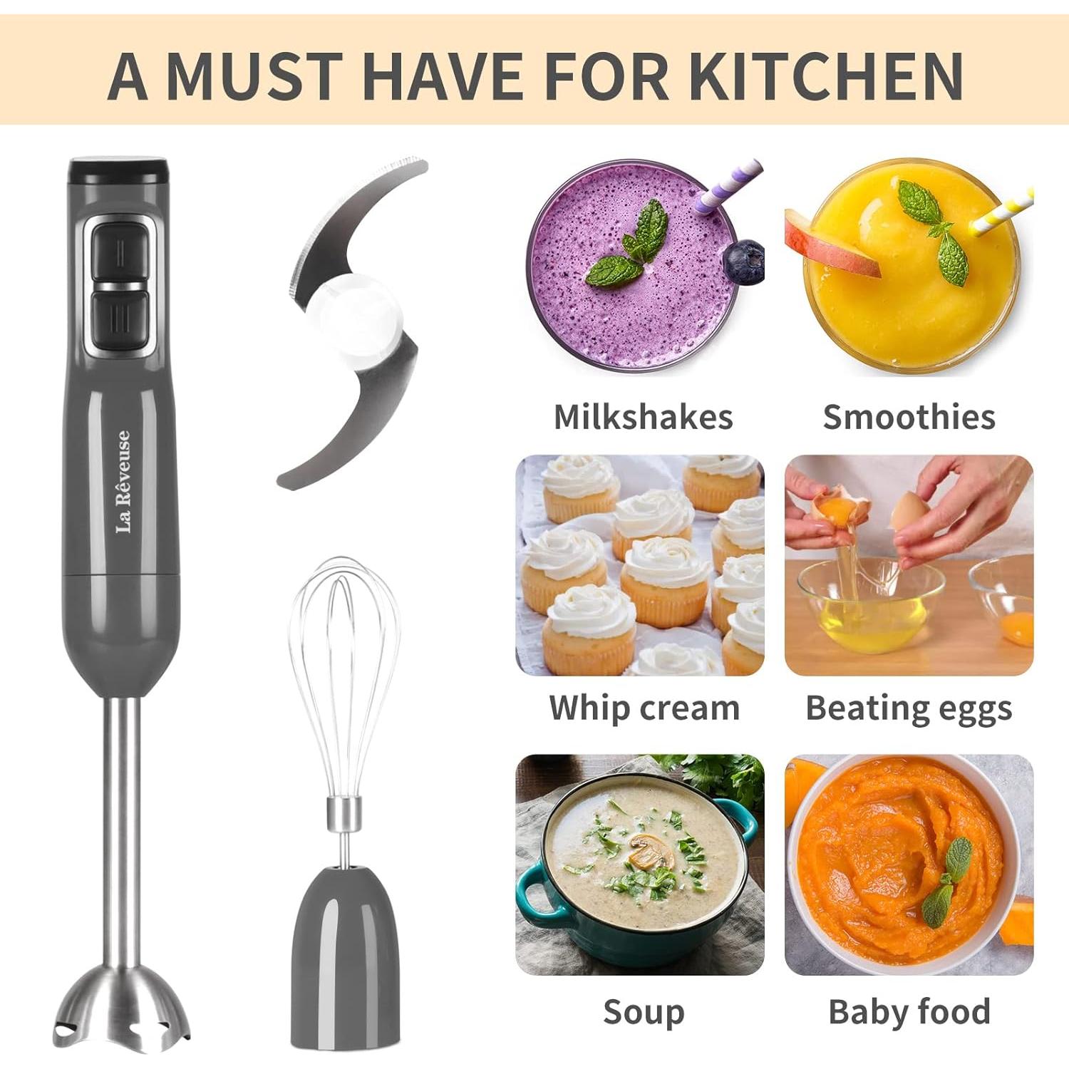 Batidora de Inmersión de Mano La Reveuse 300W 2 Velocidades