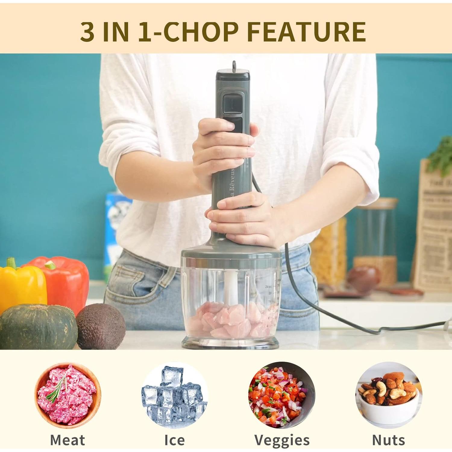 Batidora de Inmersión de Mano La Reveuse 300W 2 Velocidades