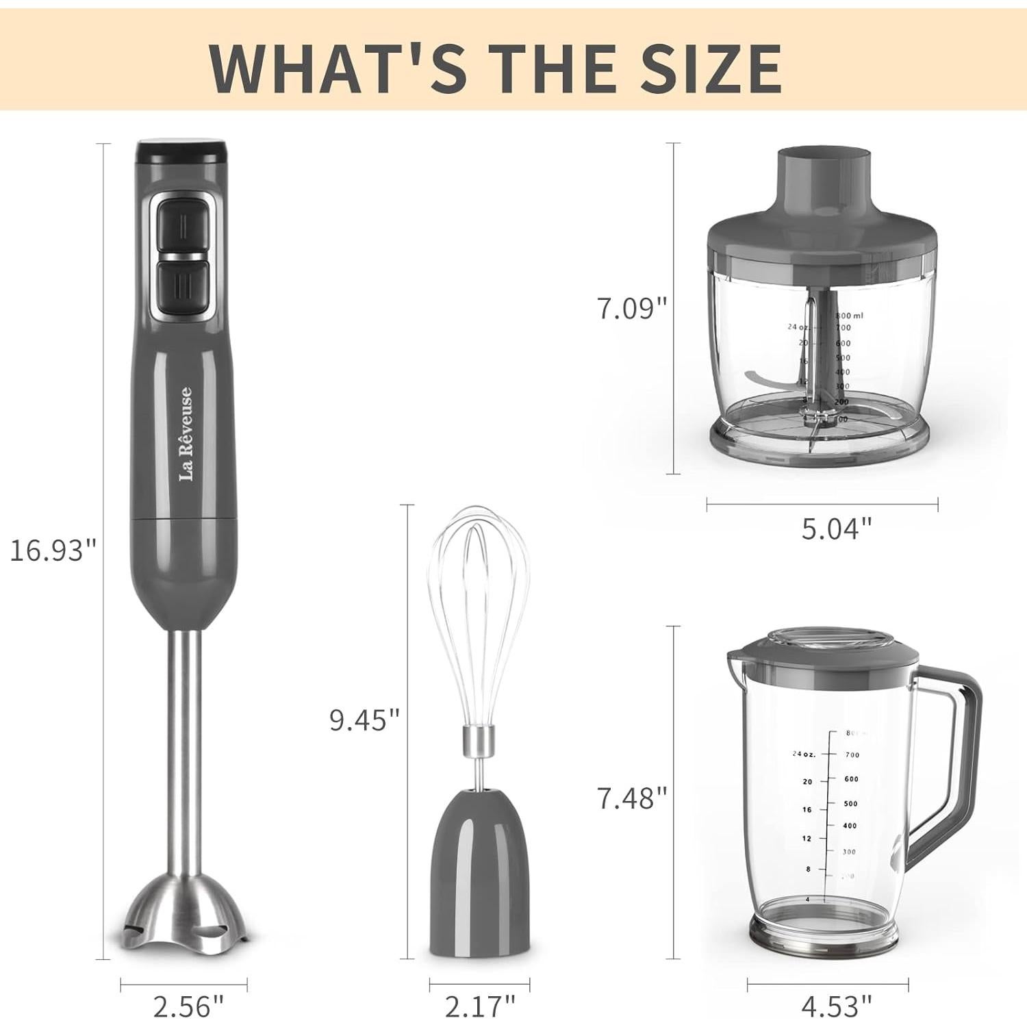 Batidora de Inmersión de Mano La Reveuse 300W 2 Velocidades