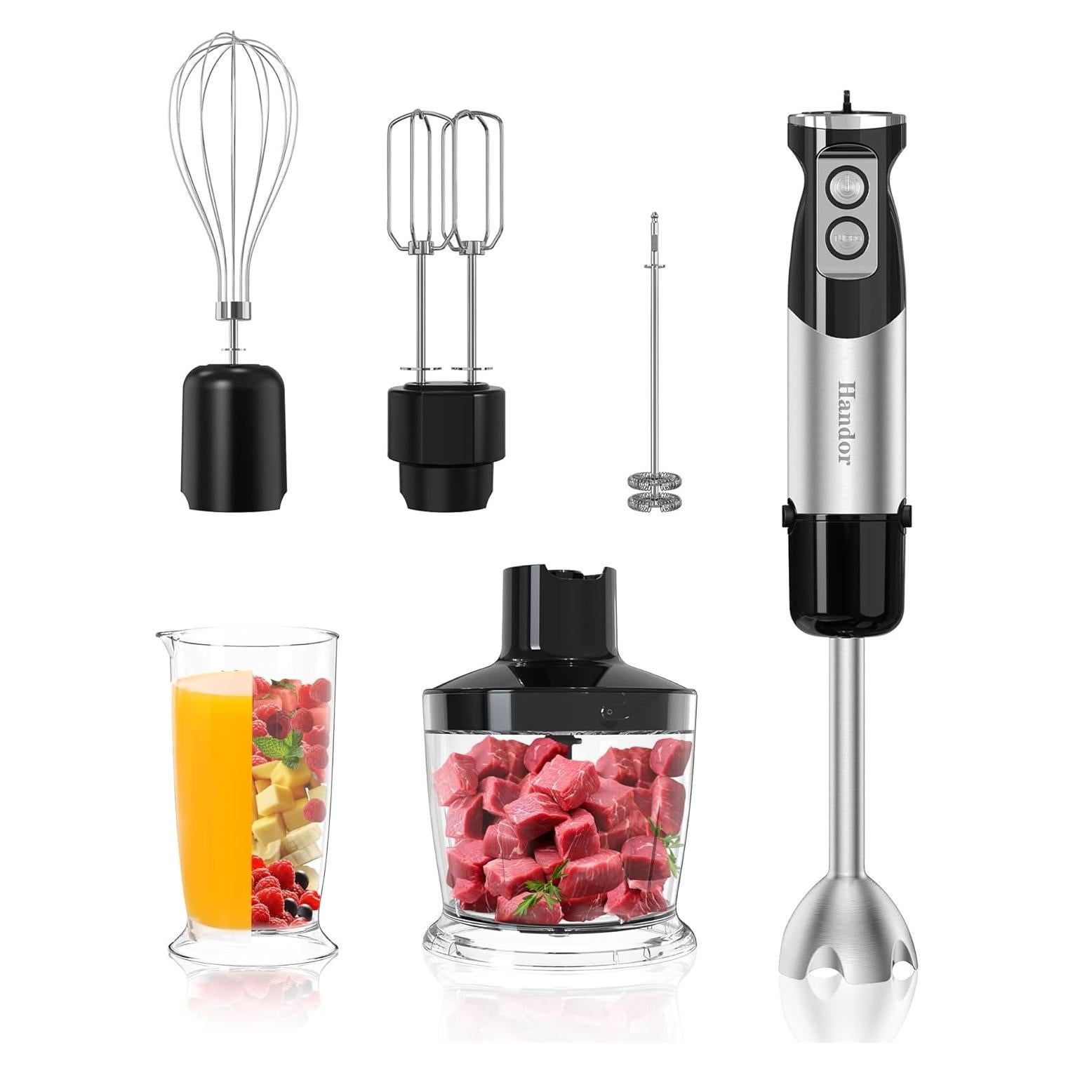 Batidora de Mano Danett 1000W 6-en-1 con Accesorios