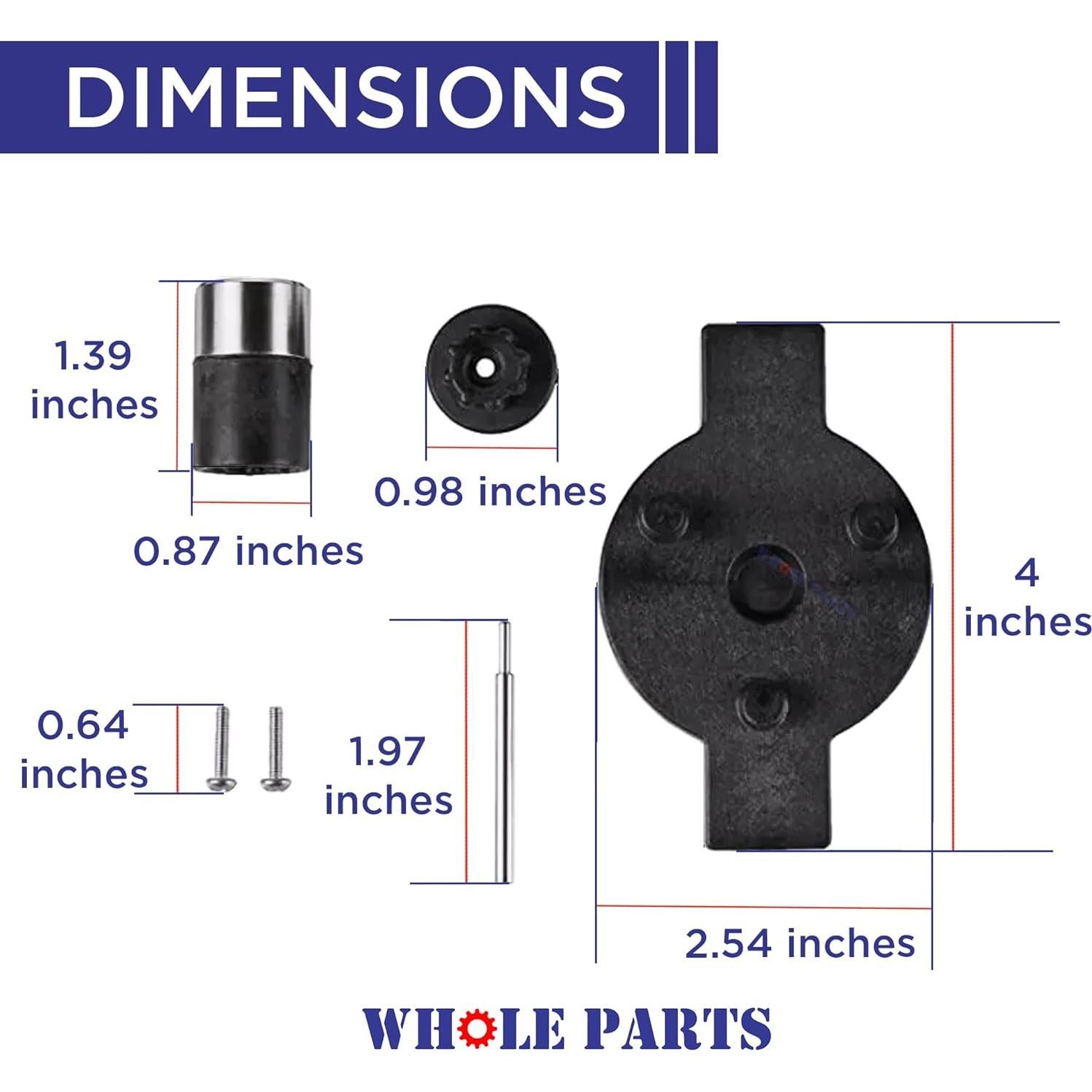 Kit Reemplazo Acoplador Licuadora Inmersión Whole Parts CAC104