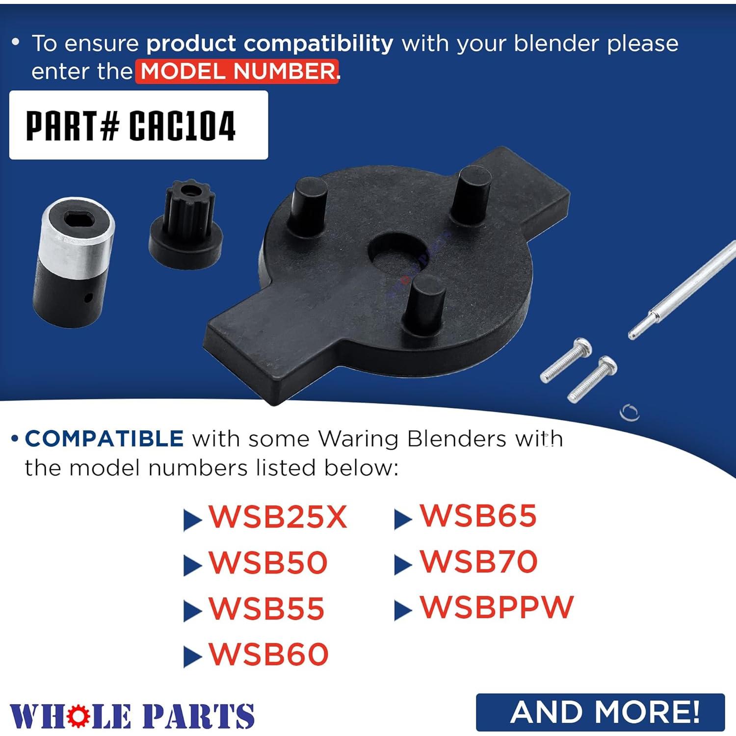 Kit Reemplazo Acoplador Licuadora Inmersión Whole Parts CAC104