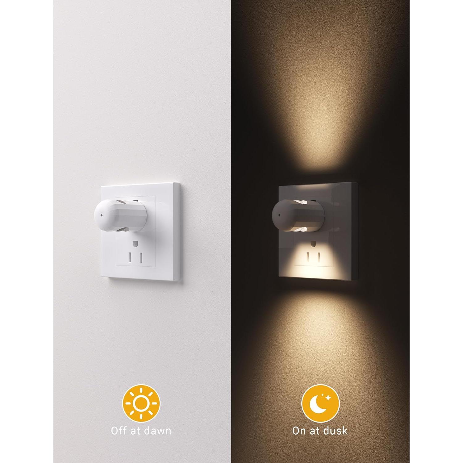 Paquete de 6 luces nocturnas LED GEPLAD 3000K enchufables