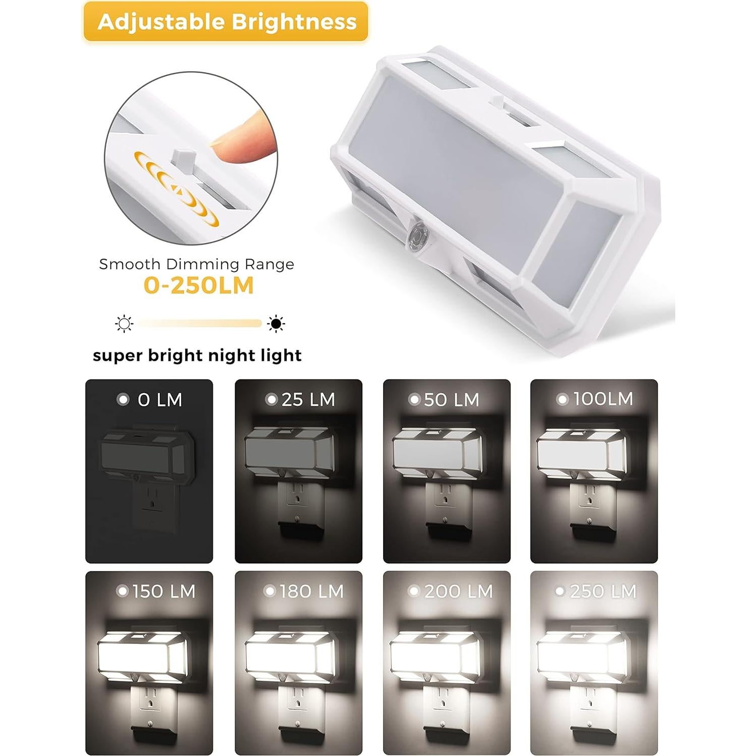 L LOHAS LED Luz Nocturna Regulable 250LM con Sensor 2W