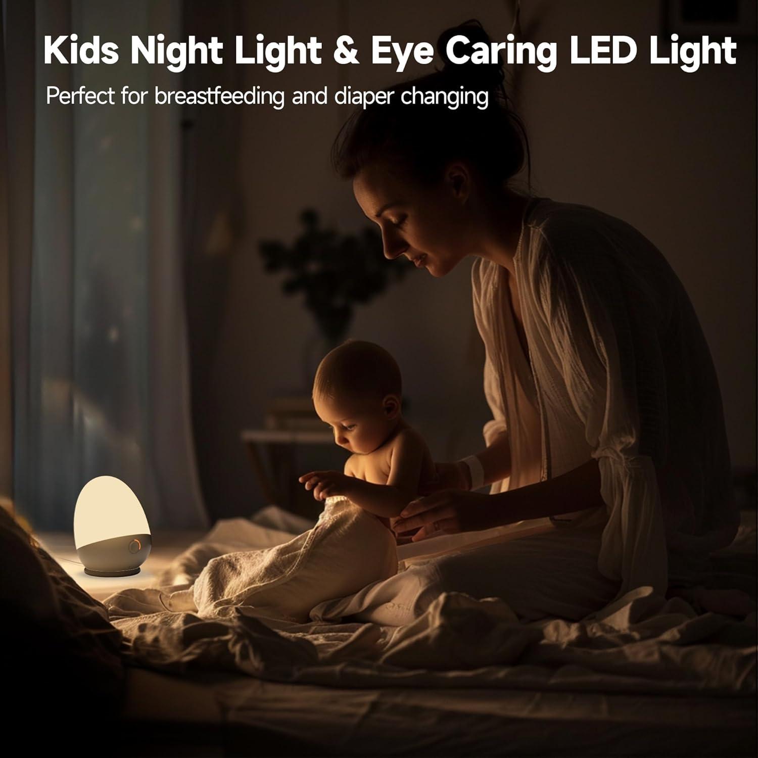 Luz Nocturna Táctil ZUZUKID Recargable para Bebés 3 Colores