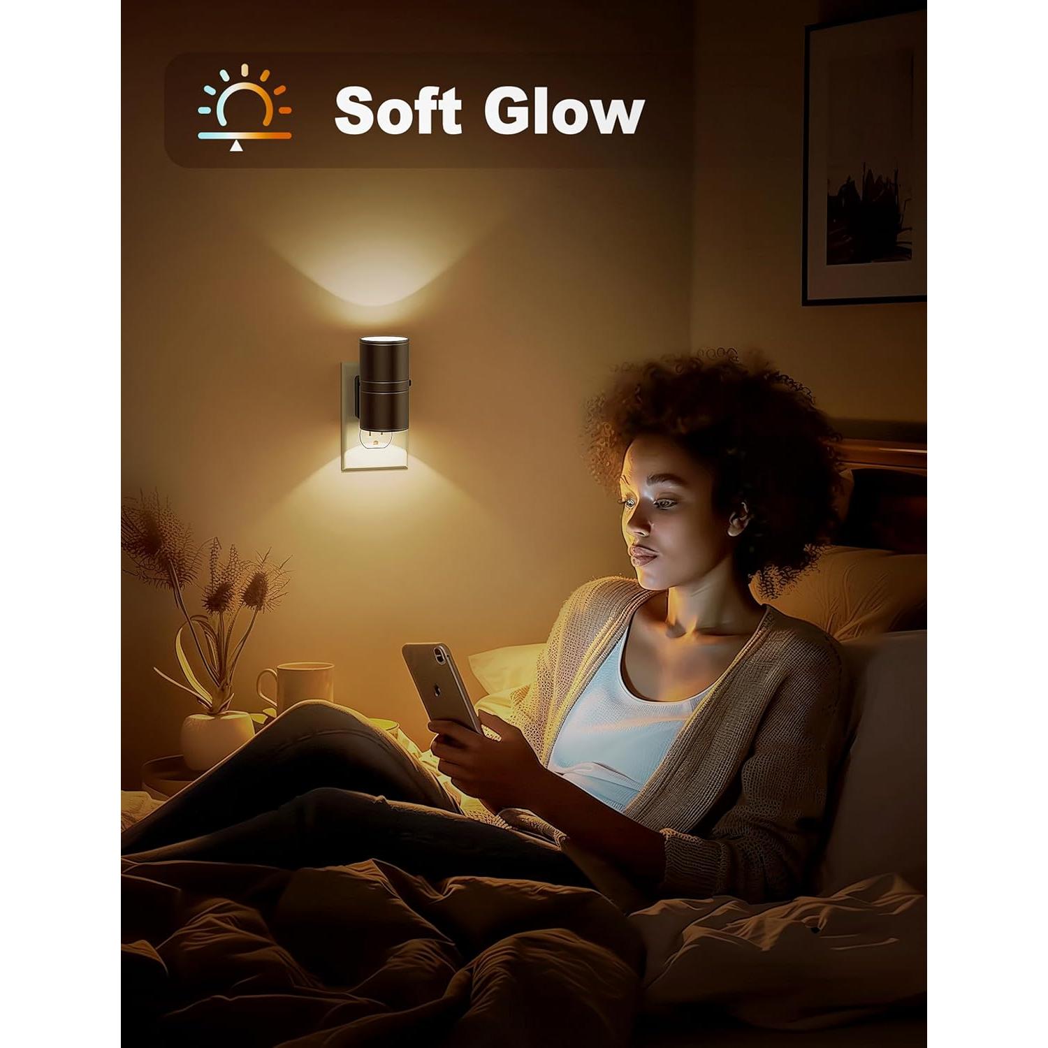 Luz Nocturna LED JandCase Regulable 3000K 2 Piezas