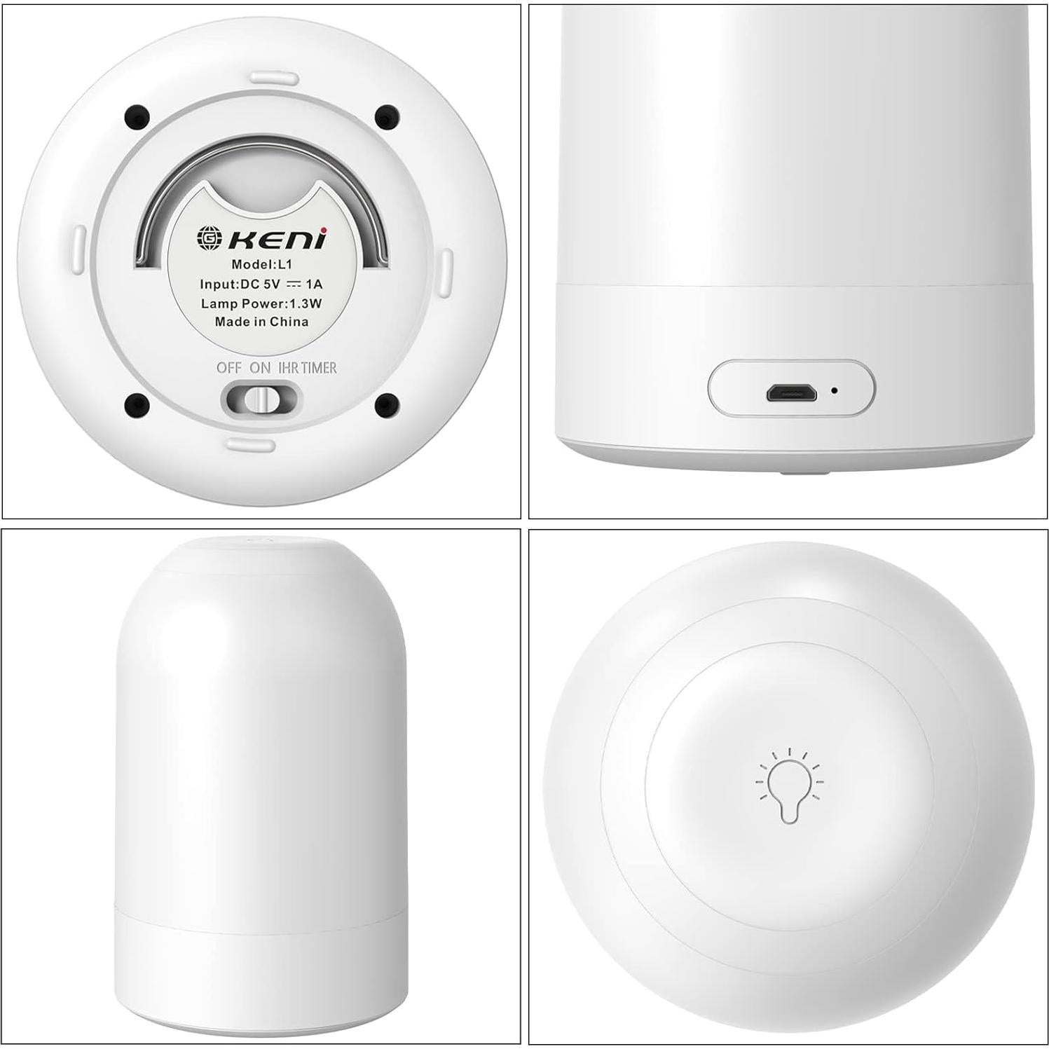 Lámpara de Noche G Keni Touch Recargable LED 10x10cm