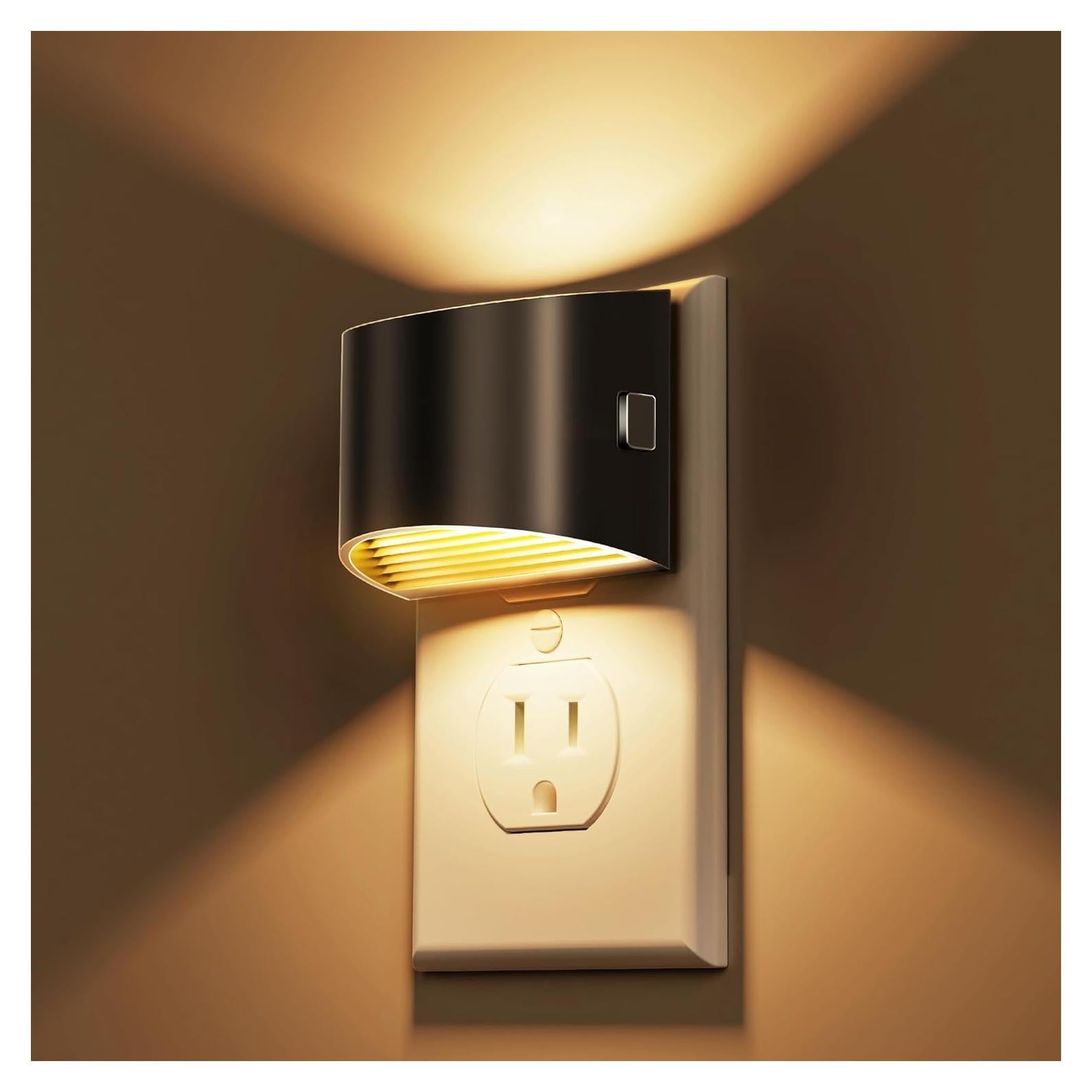 L LOHAS LED Luces Nocturnas Enchufables 2 Paquete 3000K