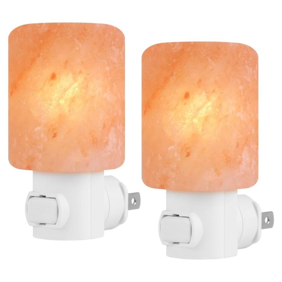 Lámpara de Sal del Himalaya Syntus 2 Piezas Luz Nocturna