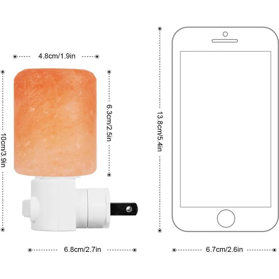 Lámpara de Sal del Himalaya Syntus 2 Piezas Luz Nocturna