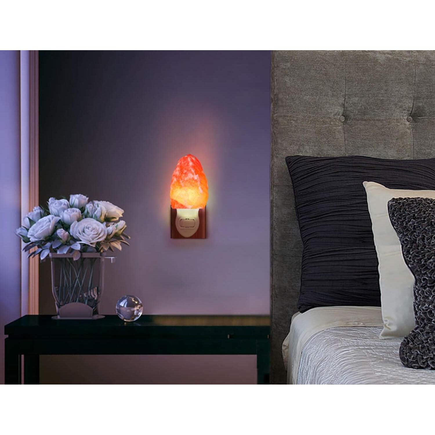 Lámpara de Sal del Himalaya Rosa Spantik - Hecha a Mano, 19.5x15.3cm