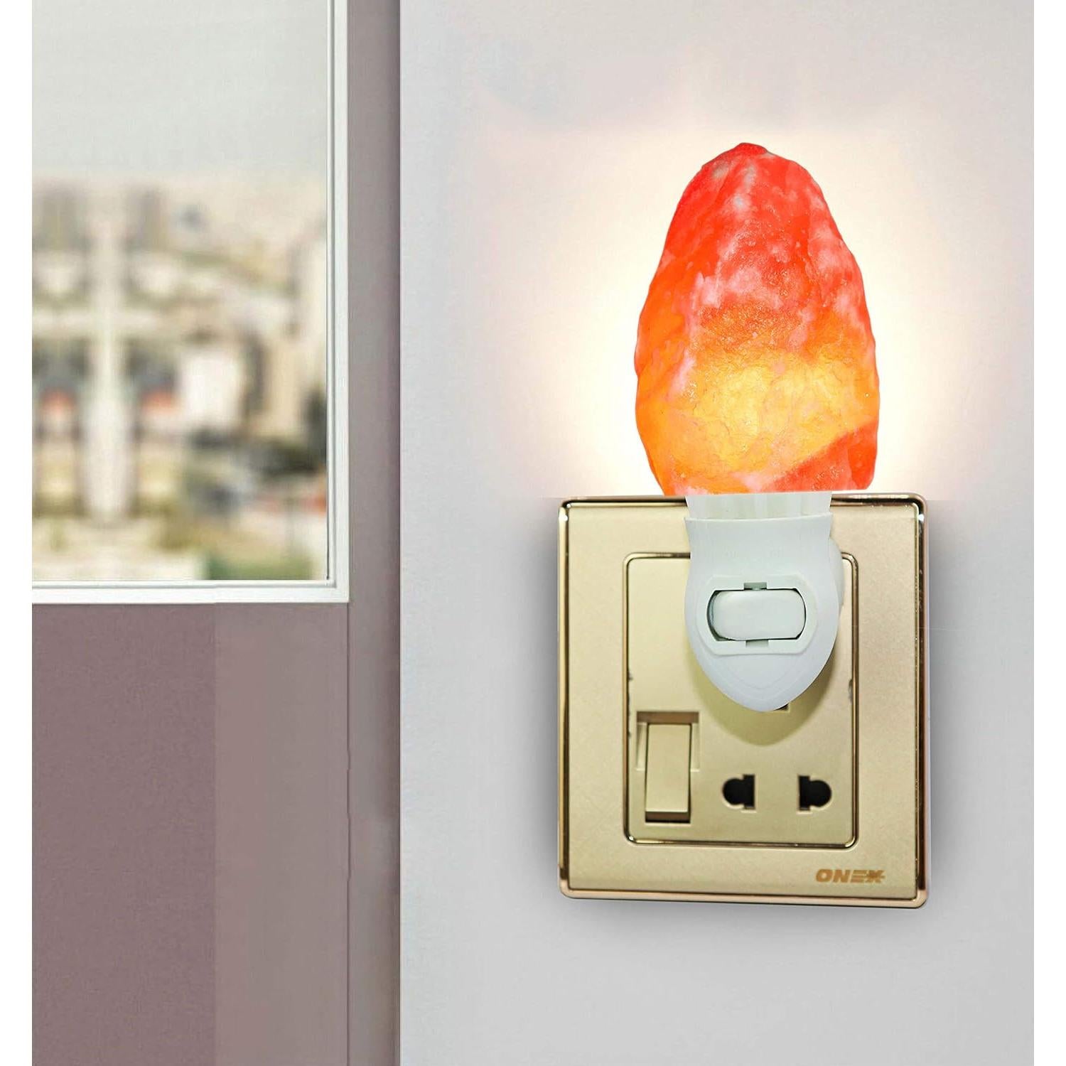 Lámpara de Sal del Himalaya Rosa Spantik - Hecha a Mano, 19.5x15.3cm