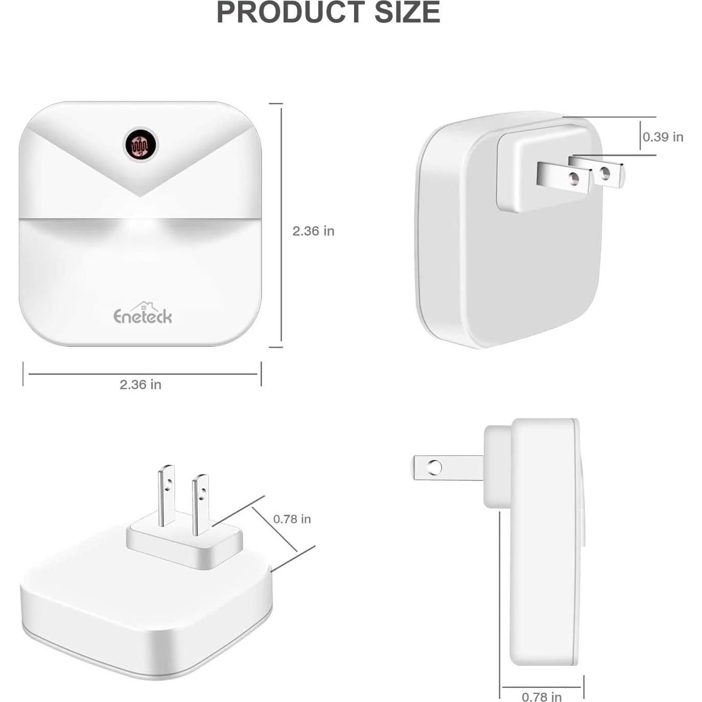 Luz Nocturna LED Enchufada ENETECK 6 Piezas Luz Cálida