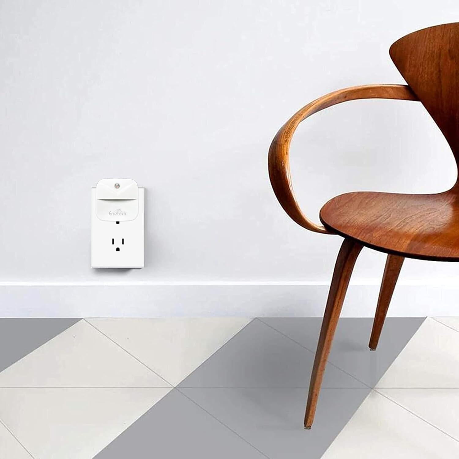 Luz Nocturna LED Enchufada ENETECK 6 Piezas Luz Cálida