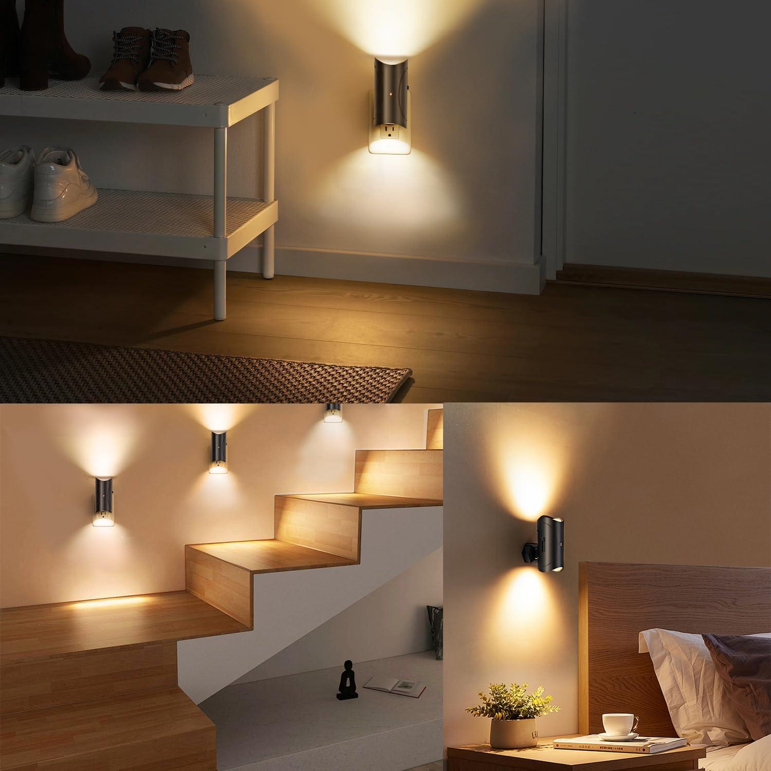 Luz Nocturna Aora con Sensor Crepúsculo, Juego de 2