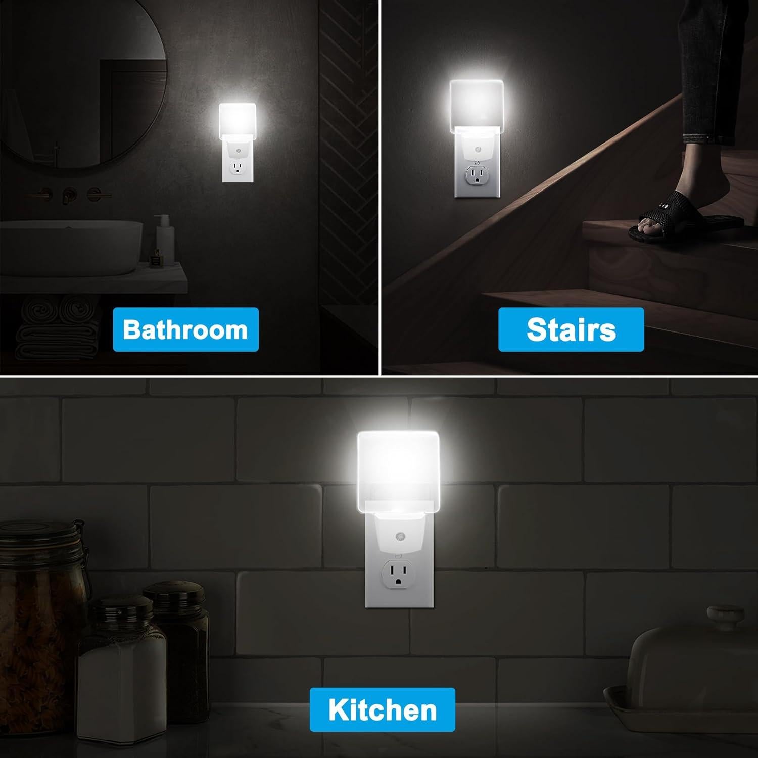 Luces Nocturnas LED U4GLORY con Sensor Automático - Paquete de 2