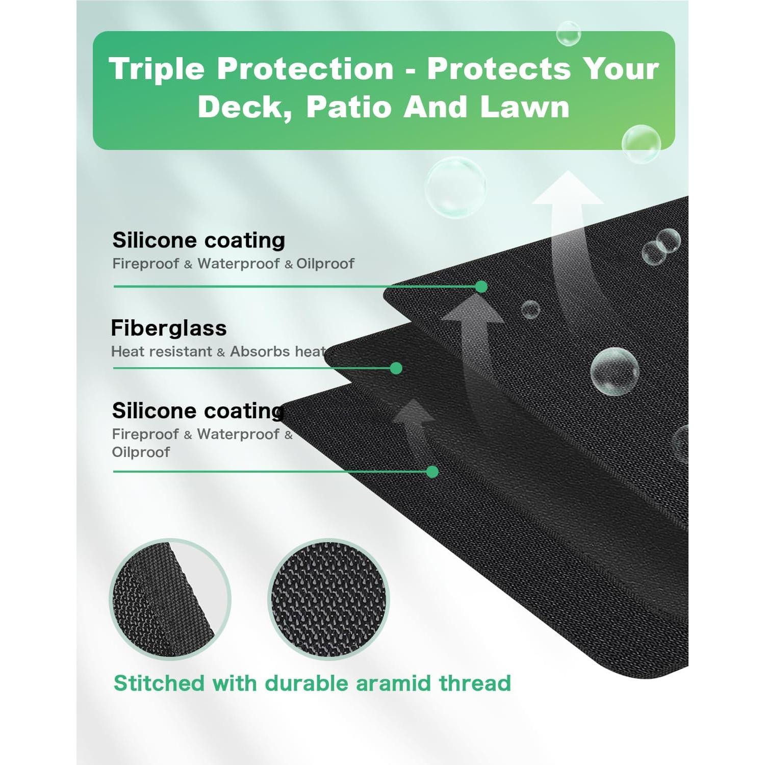 Alfombrilla para Parrilla TAOMAND 193x132 cm Impermeable