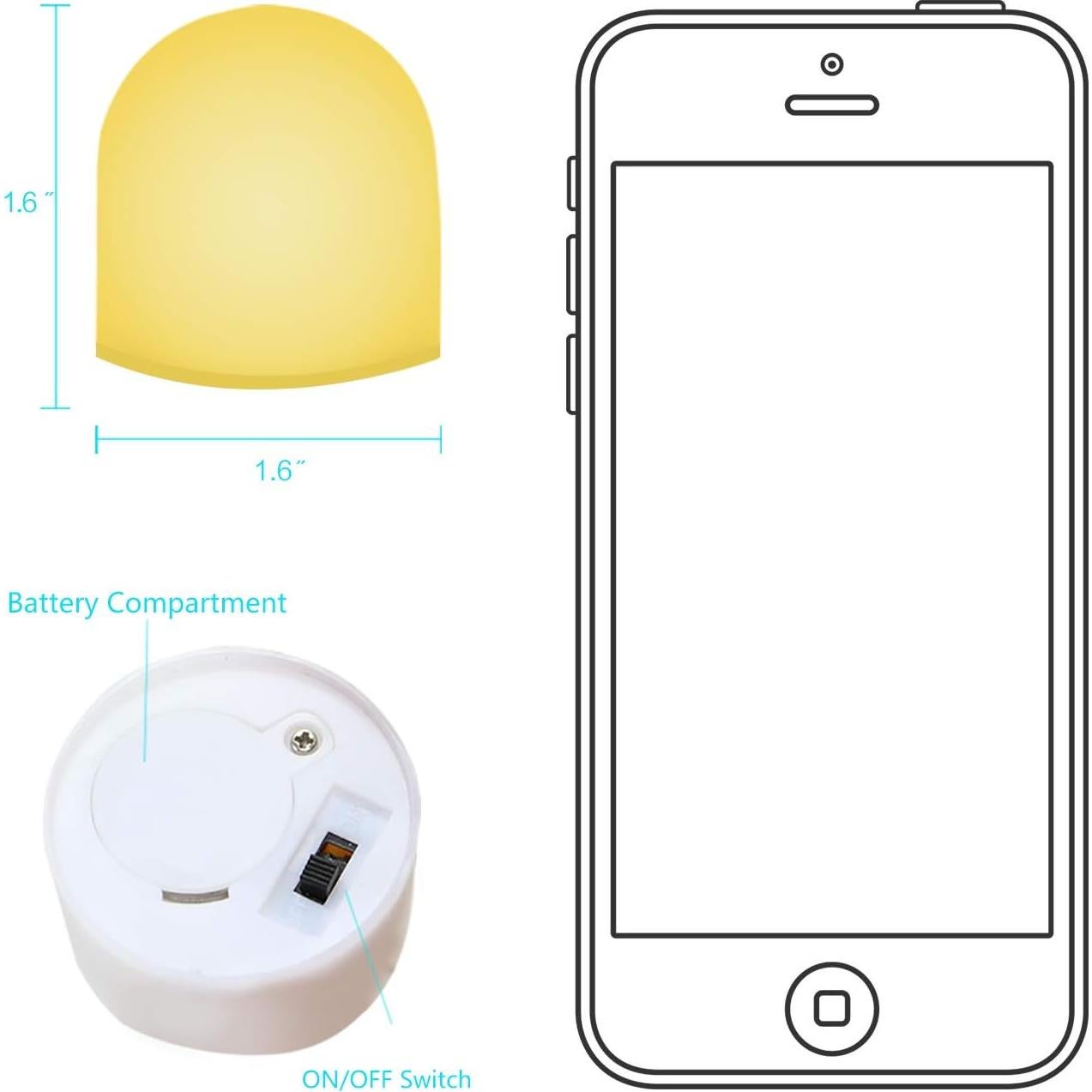 Luz Nocturna Mini LED Novelty Place - 12 Piezas Multicolor