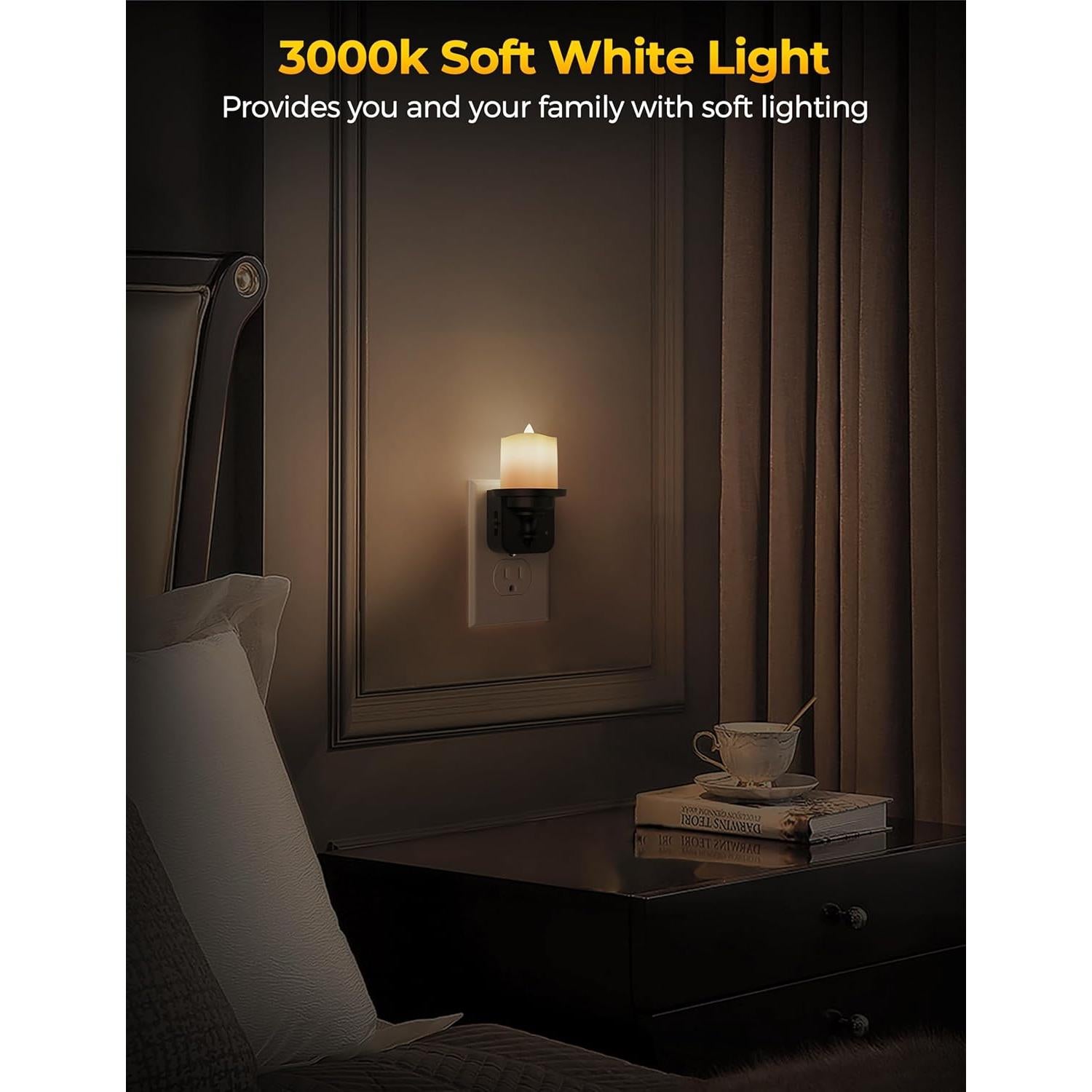 Luz Nocturna LED Briignite Enchufable 2 Piezas 100LM