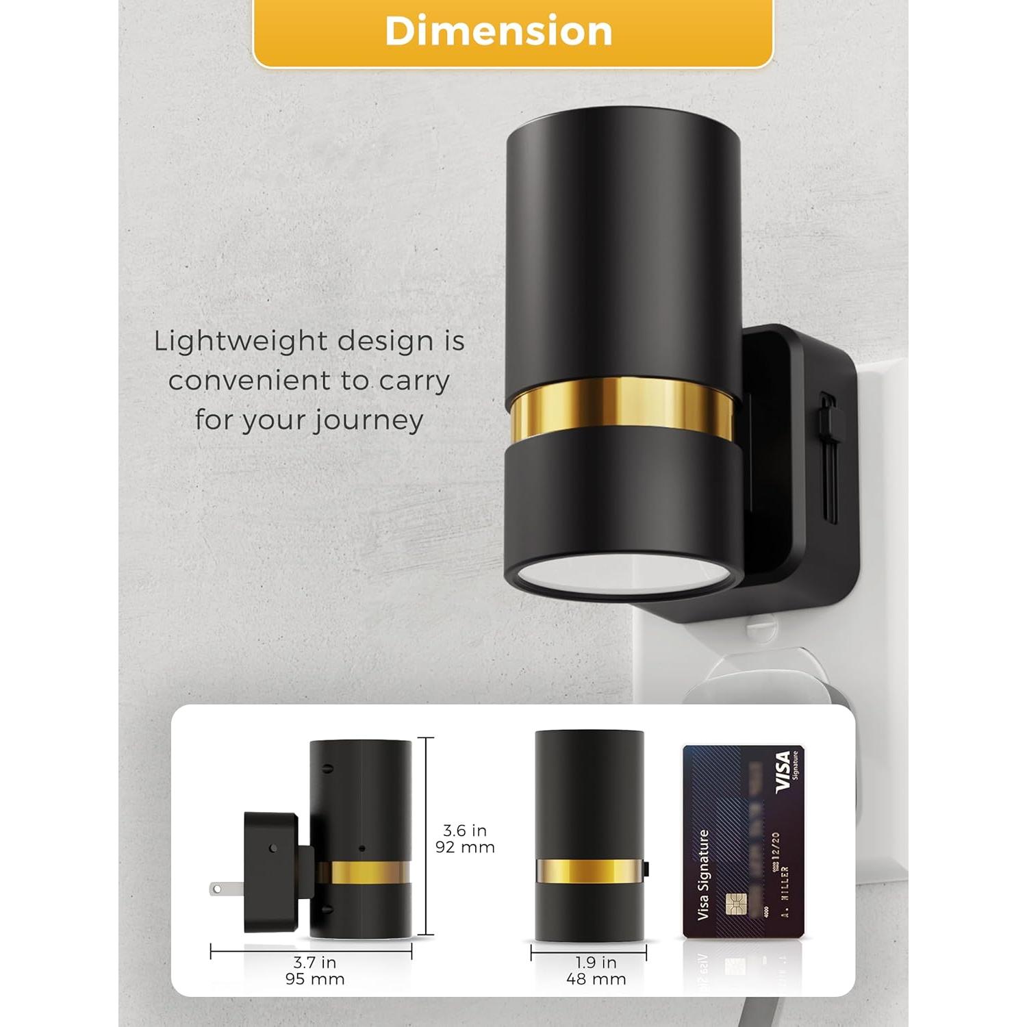 L LOHAS LED Luz Nocturna Enchufable Regulable 100LM 2 Piezas